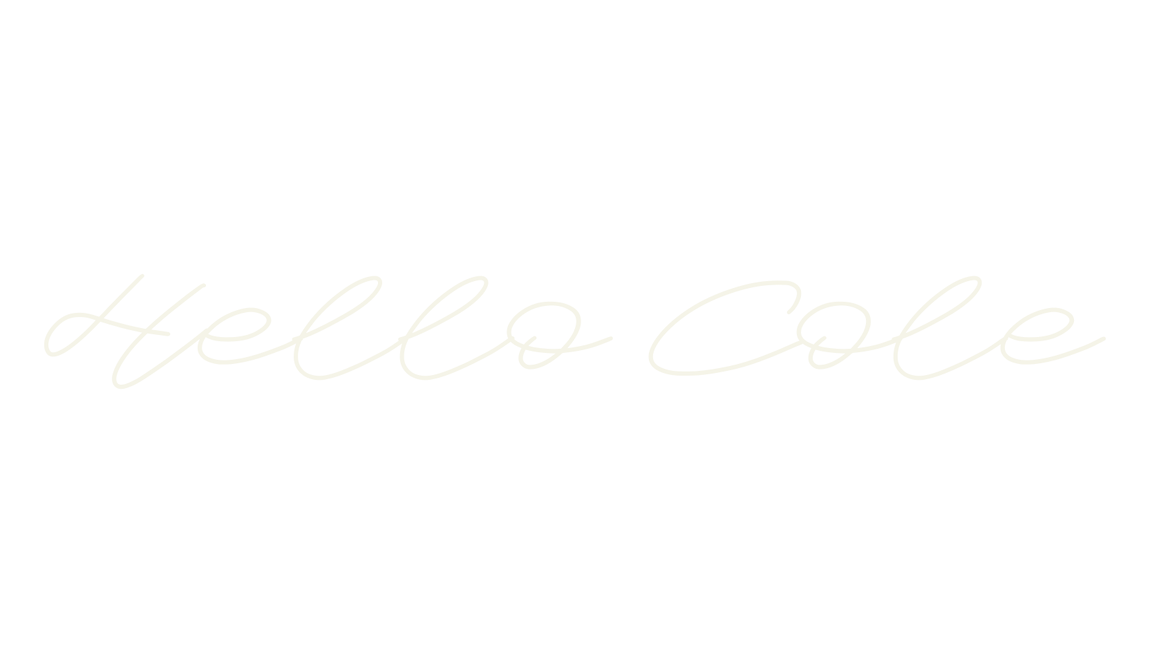 Hello Cole, cursive font preview