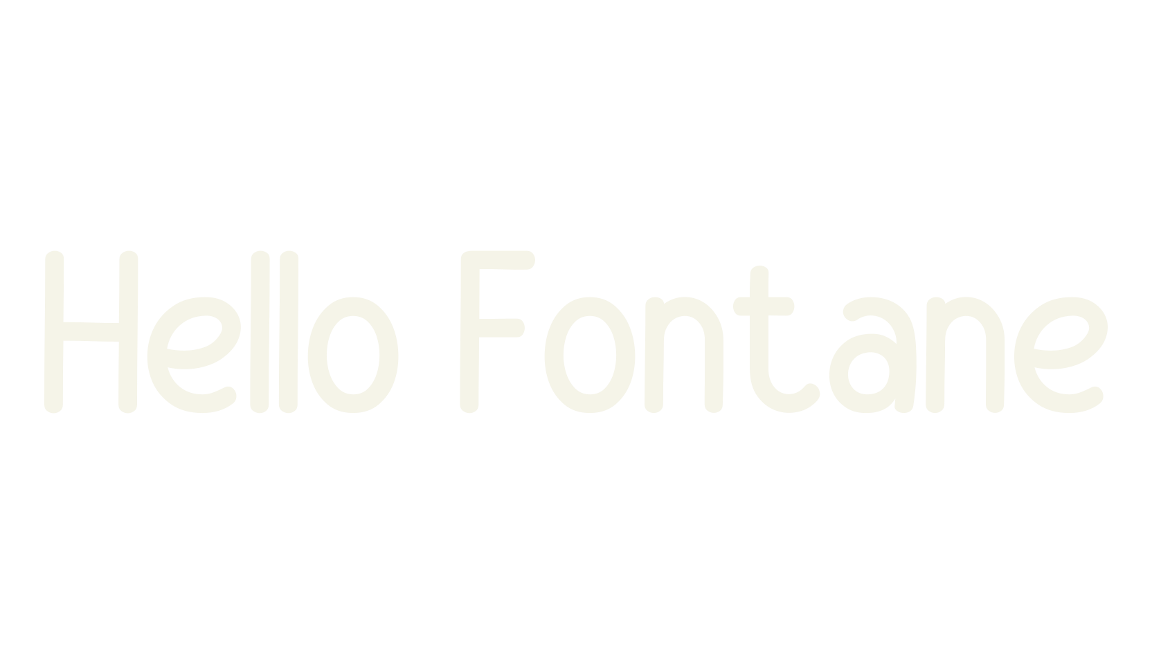 Hello Fontane, sans serif font preview