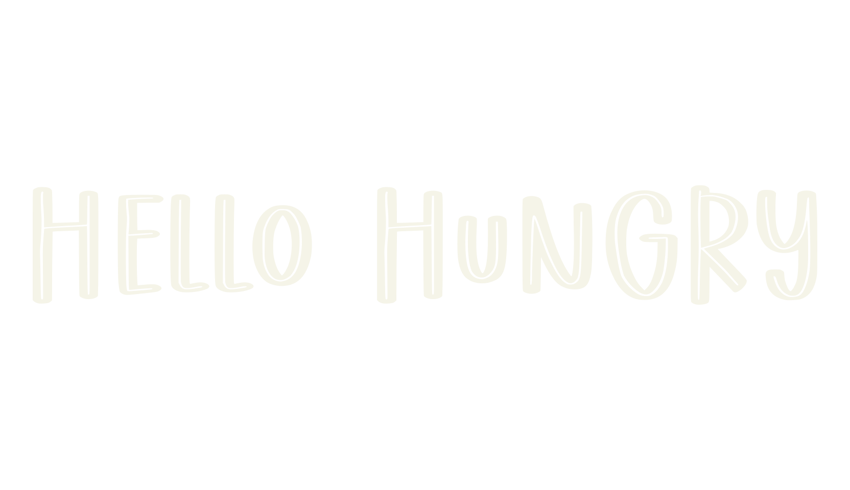 Hello Hungry, outline font preview