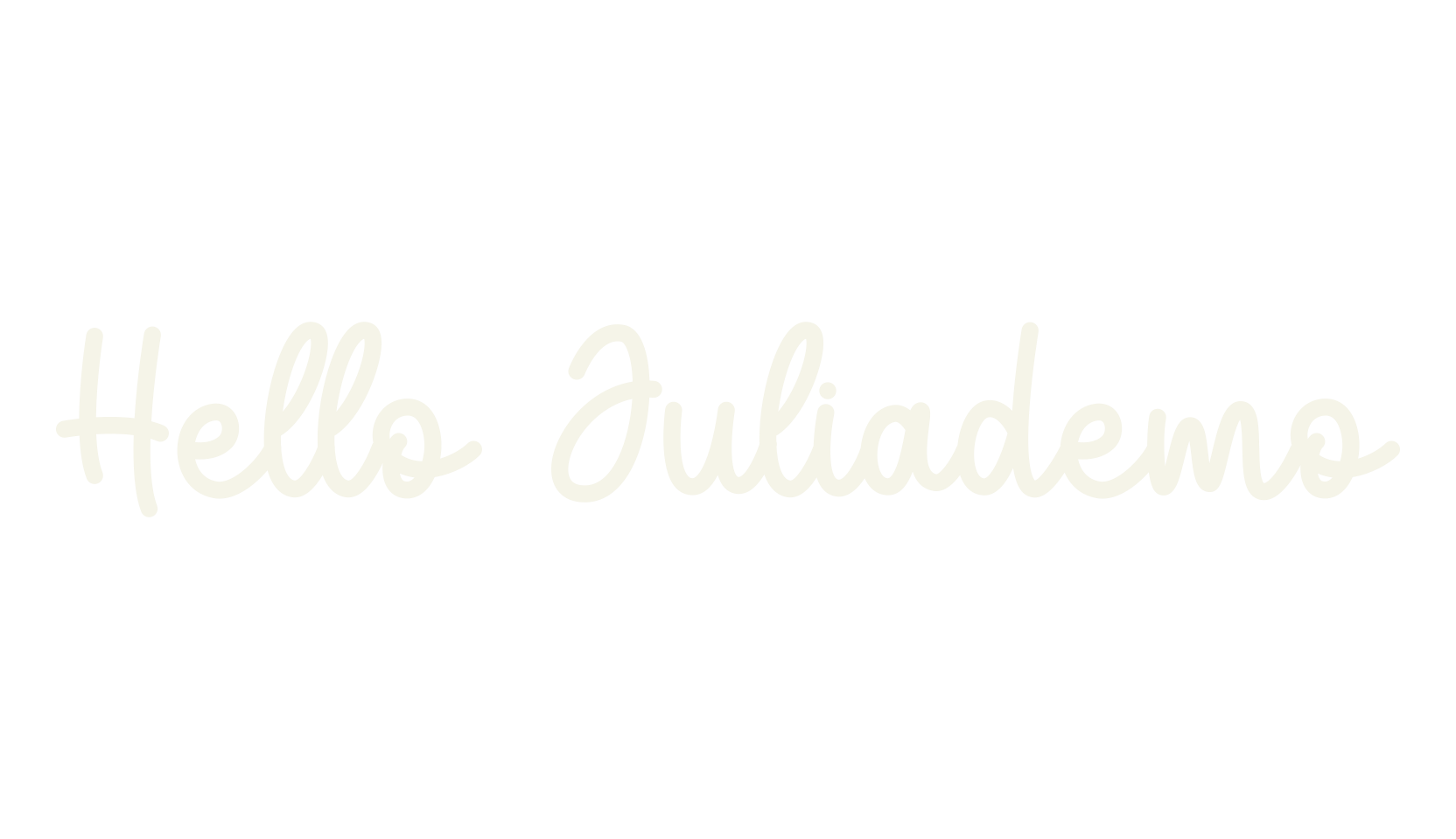 Hello Juliademo, cursive font preview