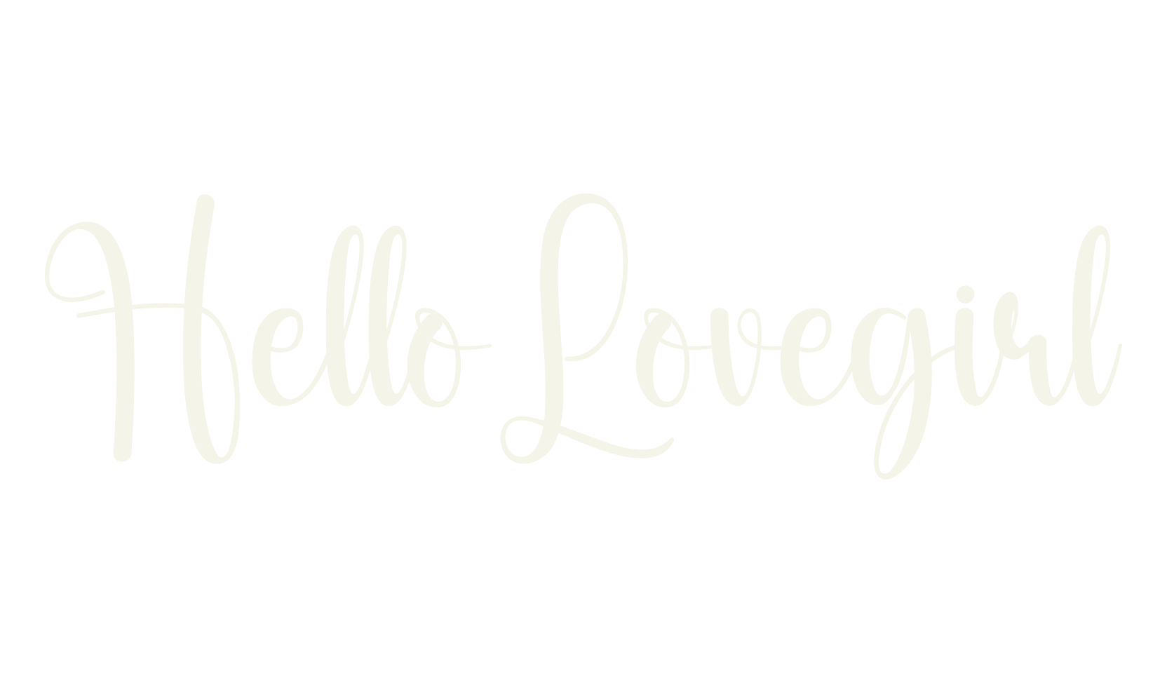 Hello Lovegirl, calligraphy font preview