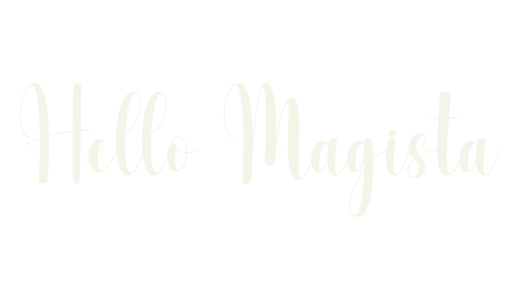 Hello Magista, script font preview