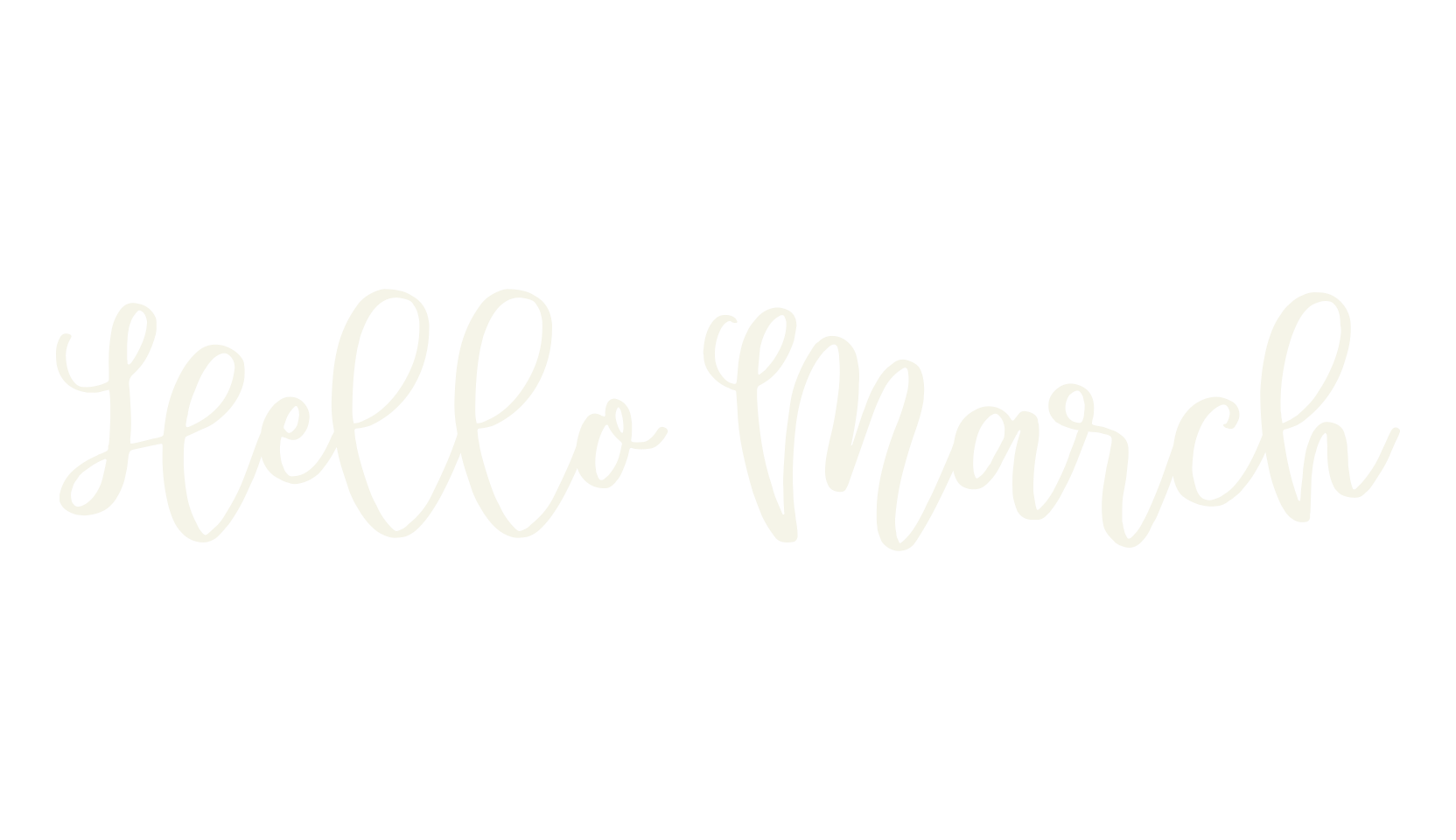 Hello March, calligraphy font preview