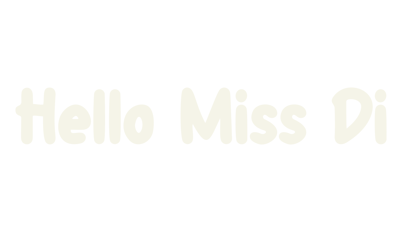 Hello Miss Di, comic sans font preview