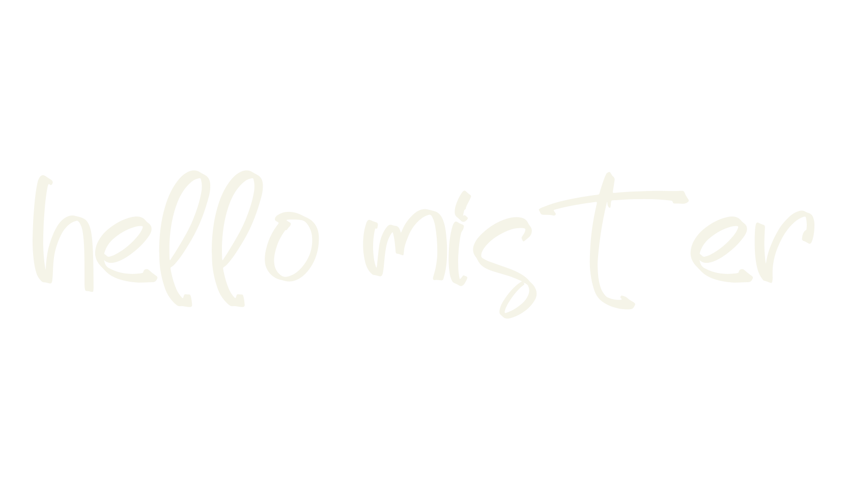 hello mister, script font preview