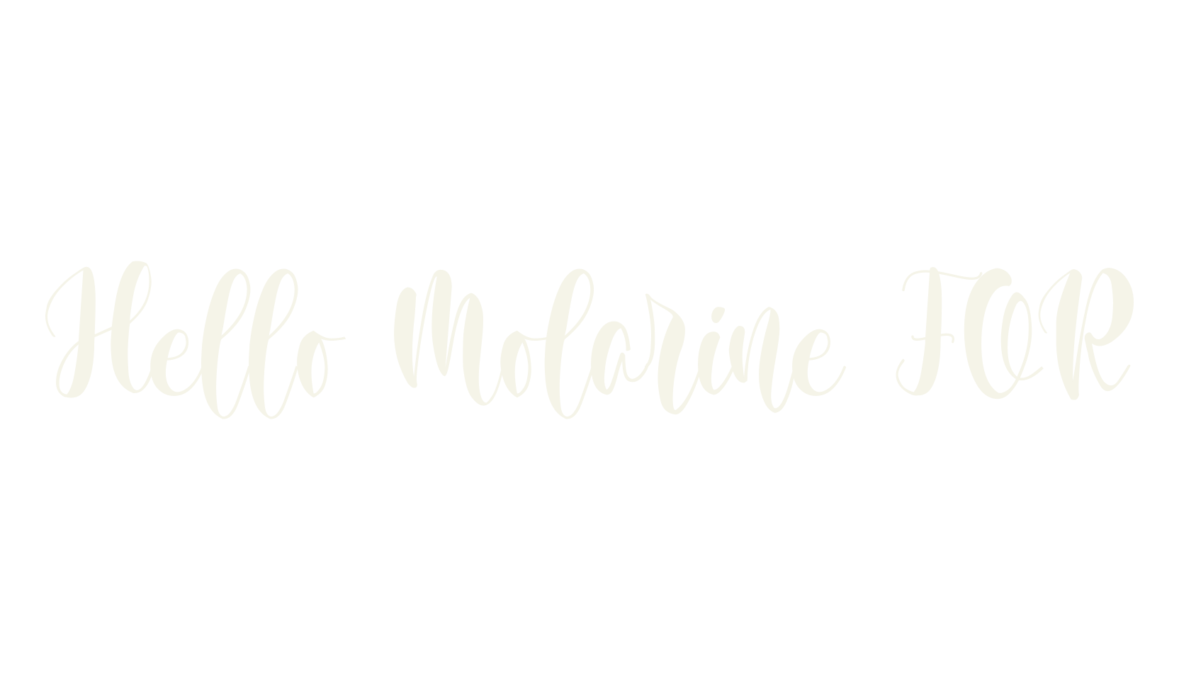Hello Molarine FOR, lettering font preview