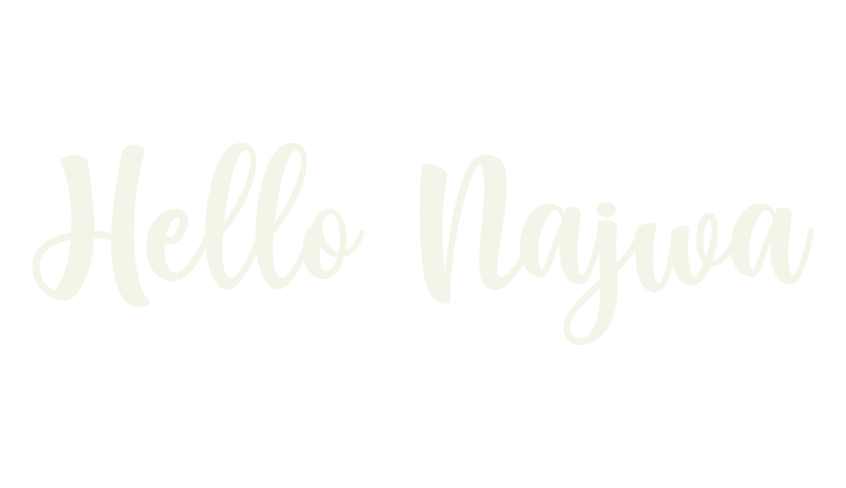 Hello Najwa, cursive font preview