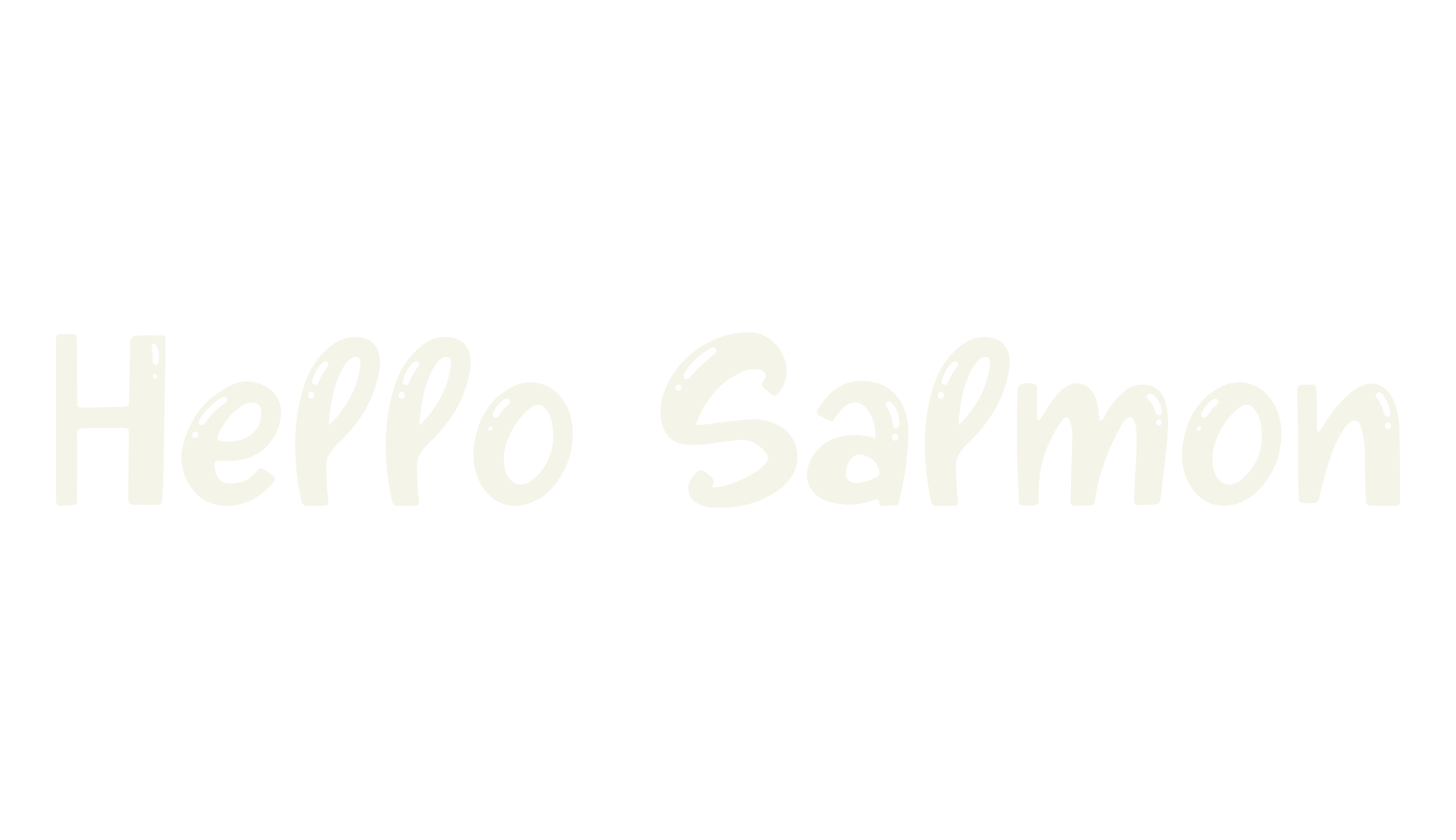 Hello Salmon, handwriting font preview