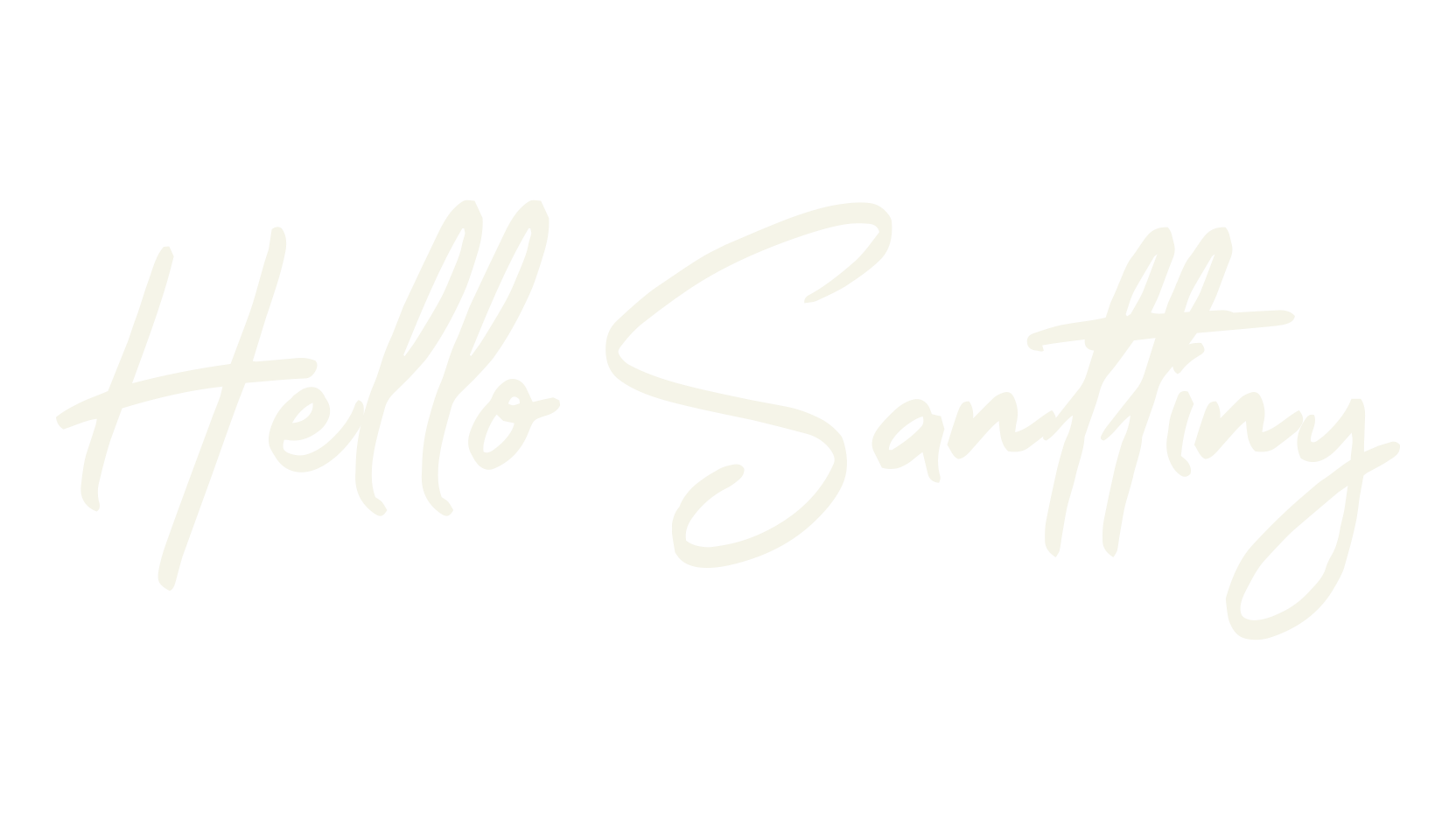 Hello Santtiny, handwritten font preview