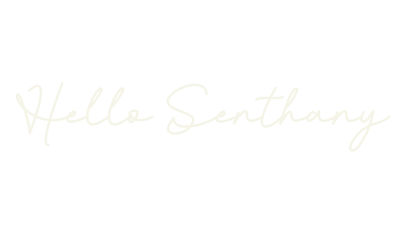 Hello Senthany, single line font preview