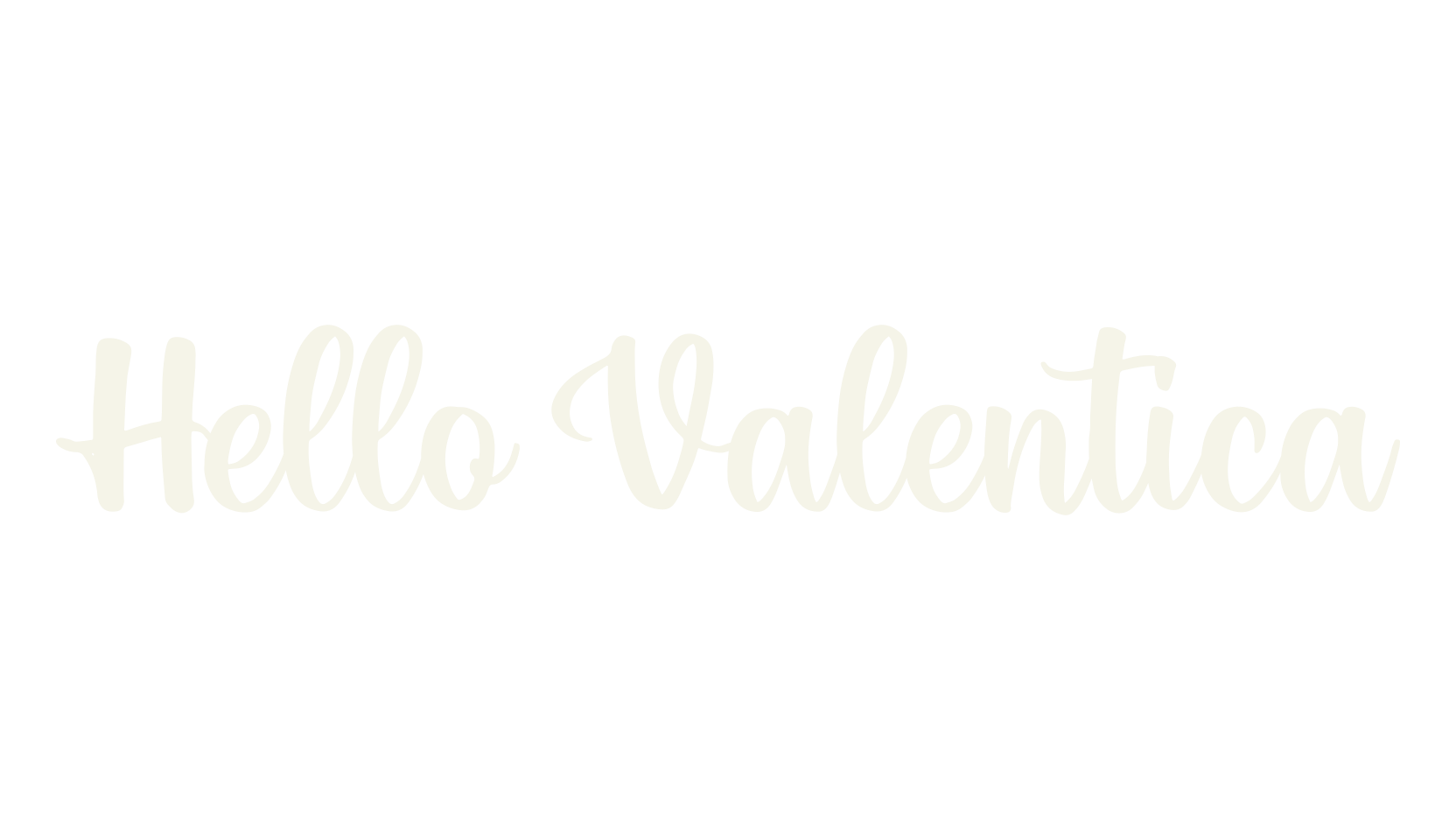 Hello Valentica, cursive font preview