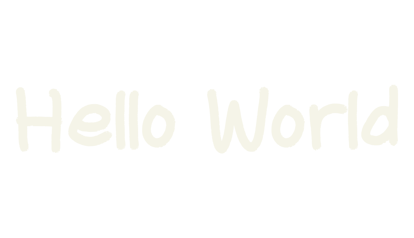Hello World, calligraphy font preview