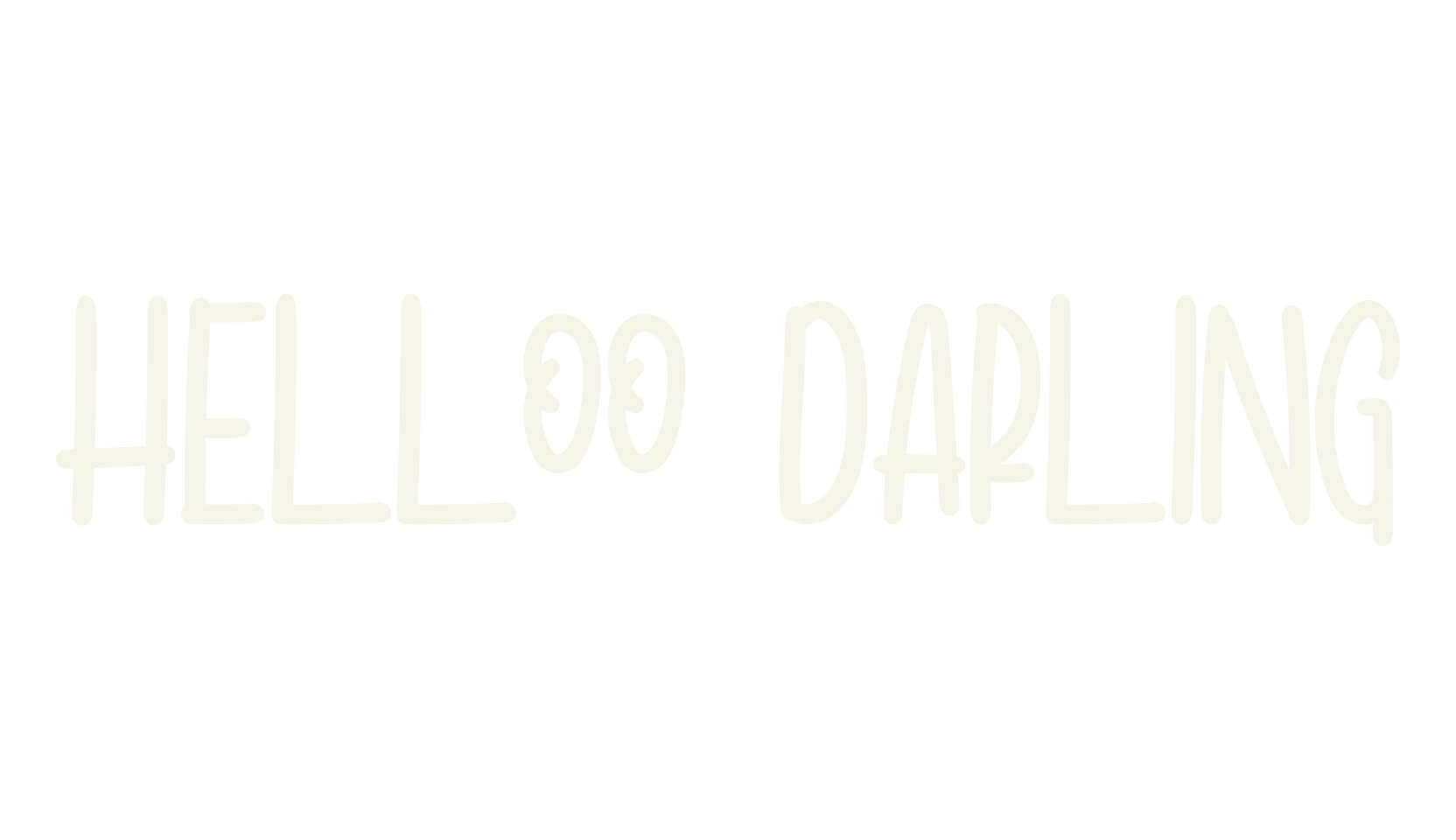 Helloo Darling, baby font preview