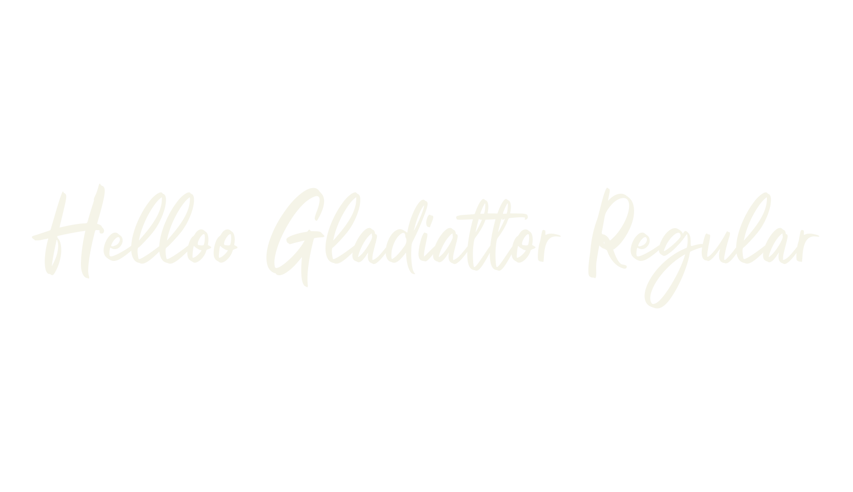 Helloo Gladiattor Regular, fashion script font preview