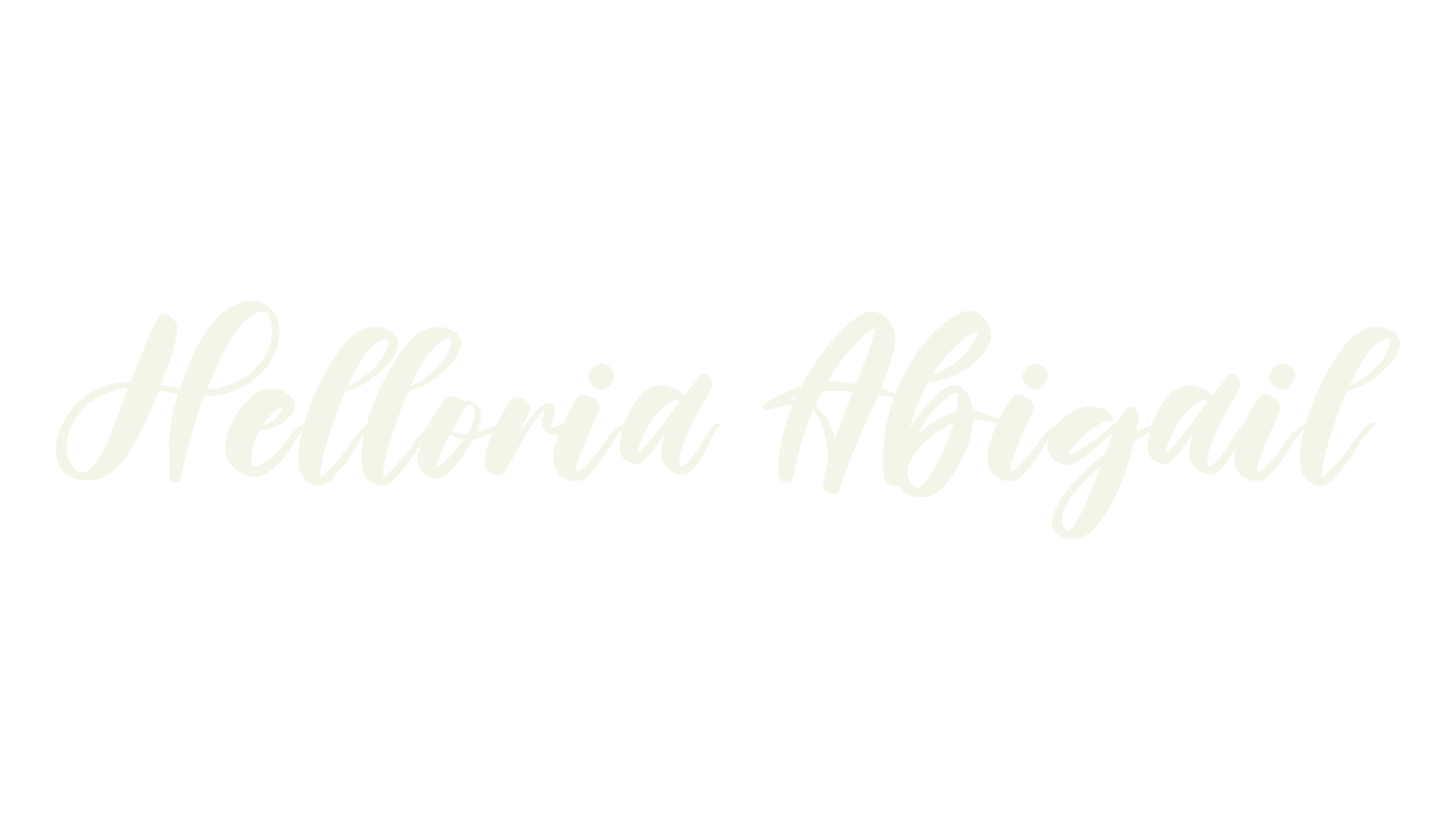 Helloria Abigail, script font preview