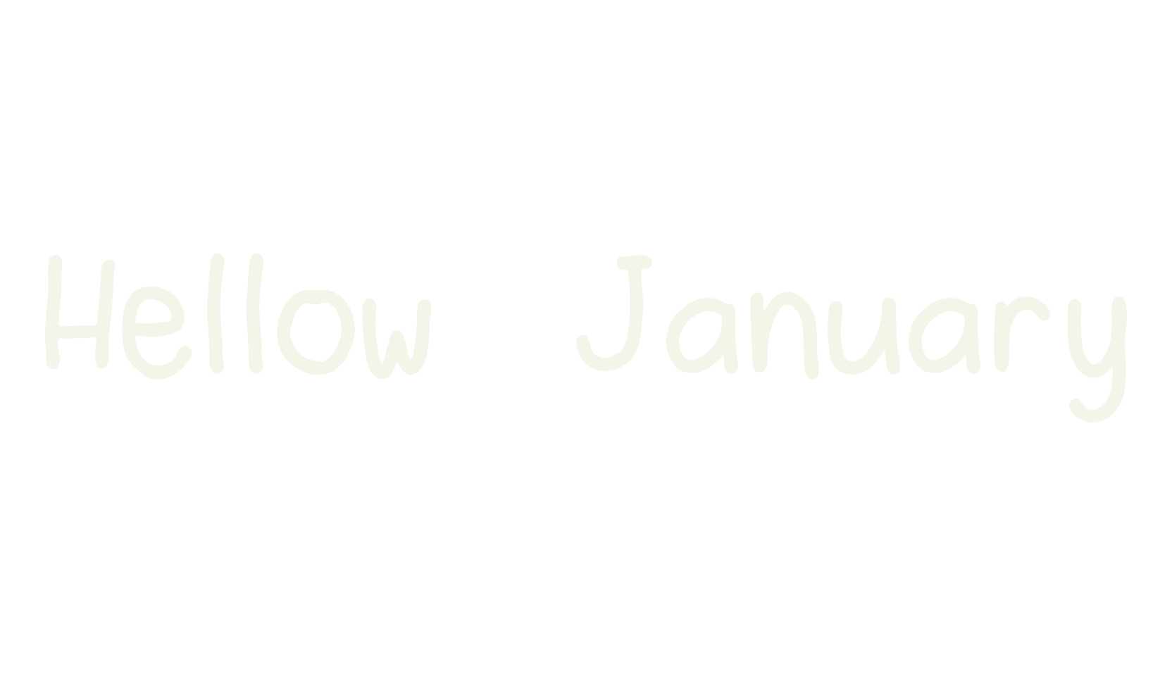 Hellow January, cute font preview