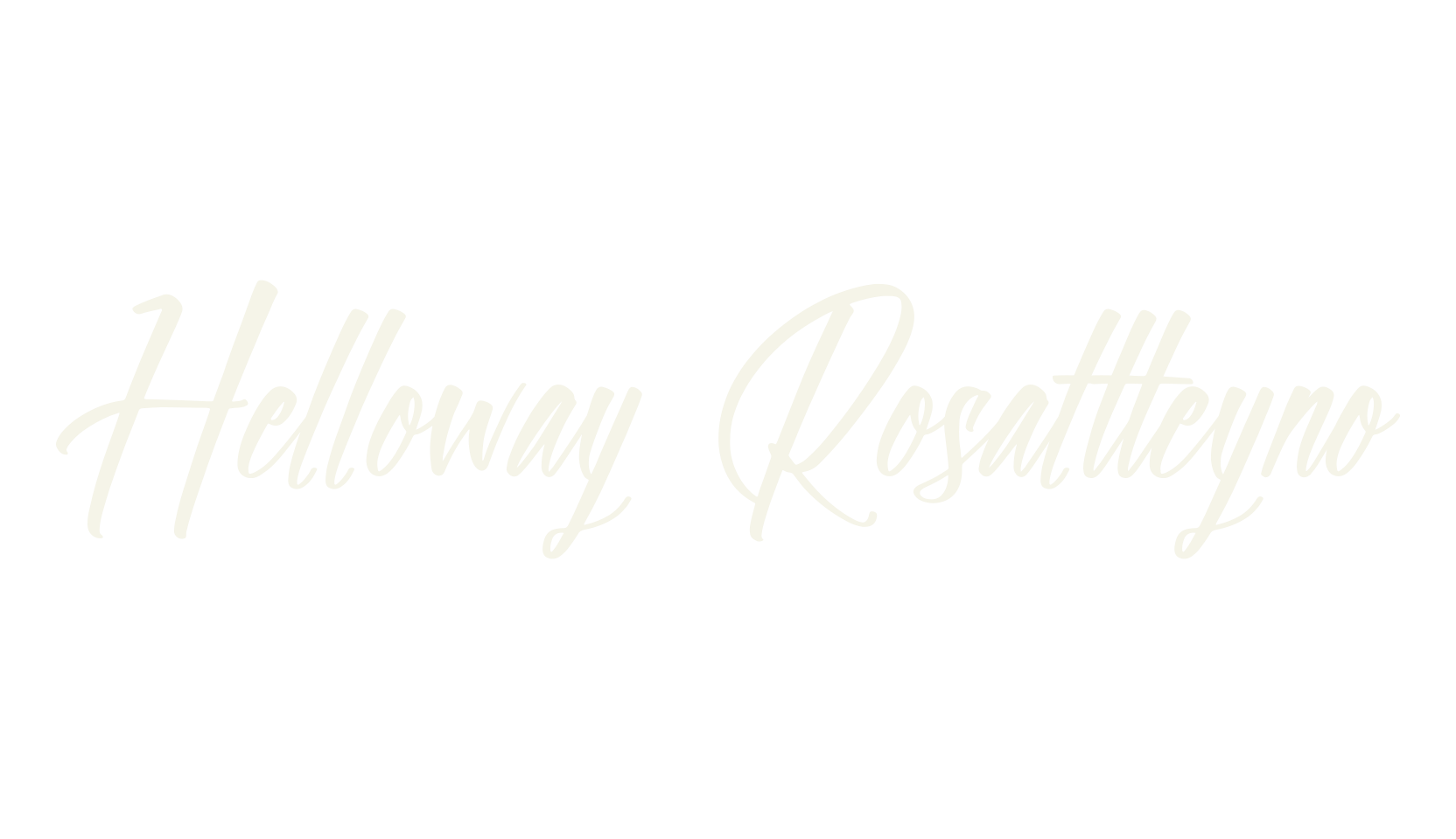 Helloway Rosaltteyno, script font preview