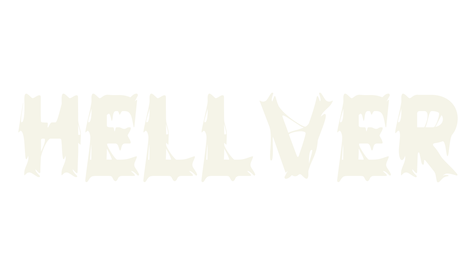HELLVER, halloween font preview