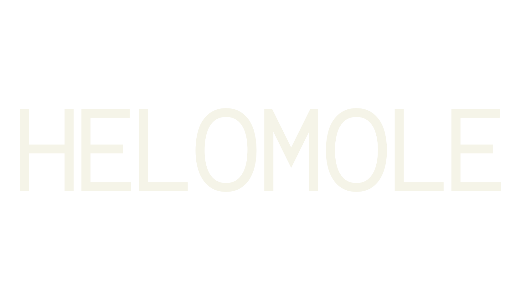 Helomole, all caps font preview