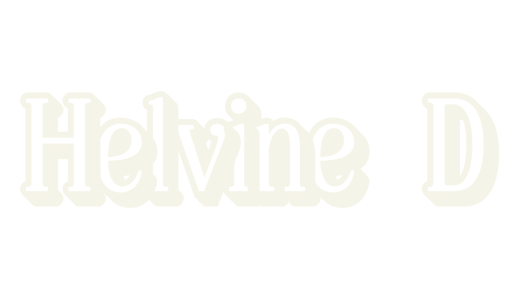 Helvine 3D, 3d font preview