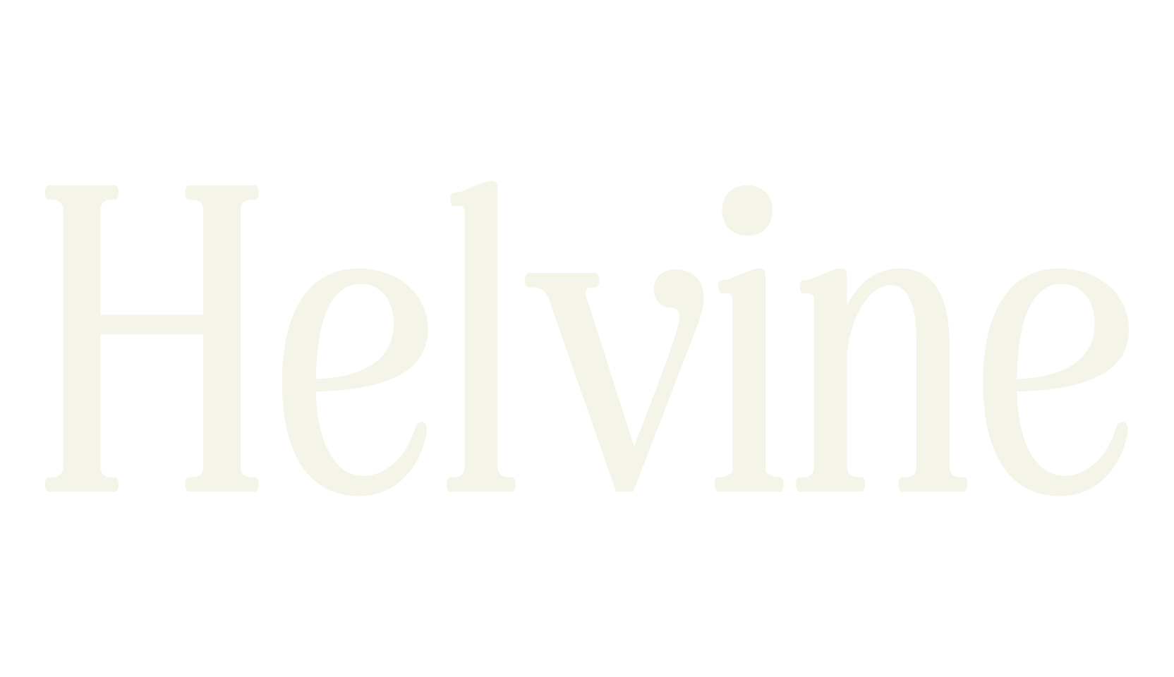 Helvine, condensed font preview