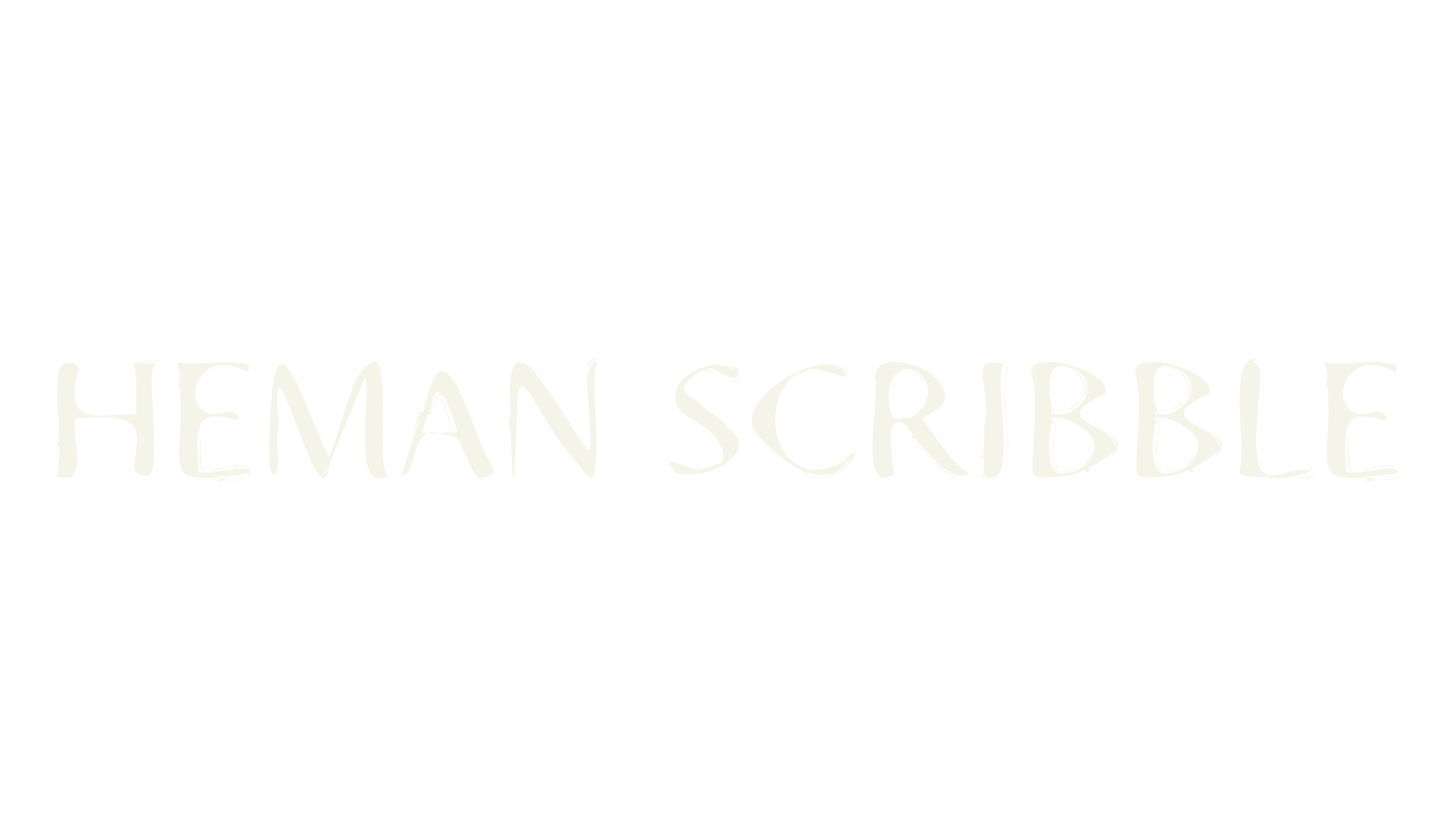 Heman Scribble, typewriter font preview