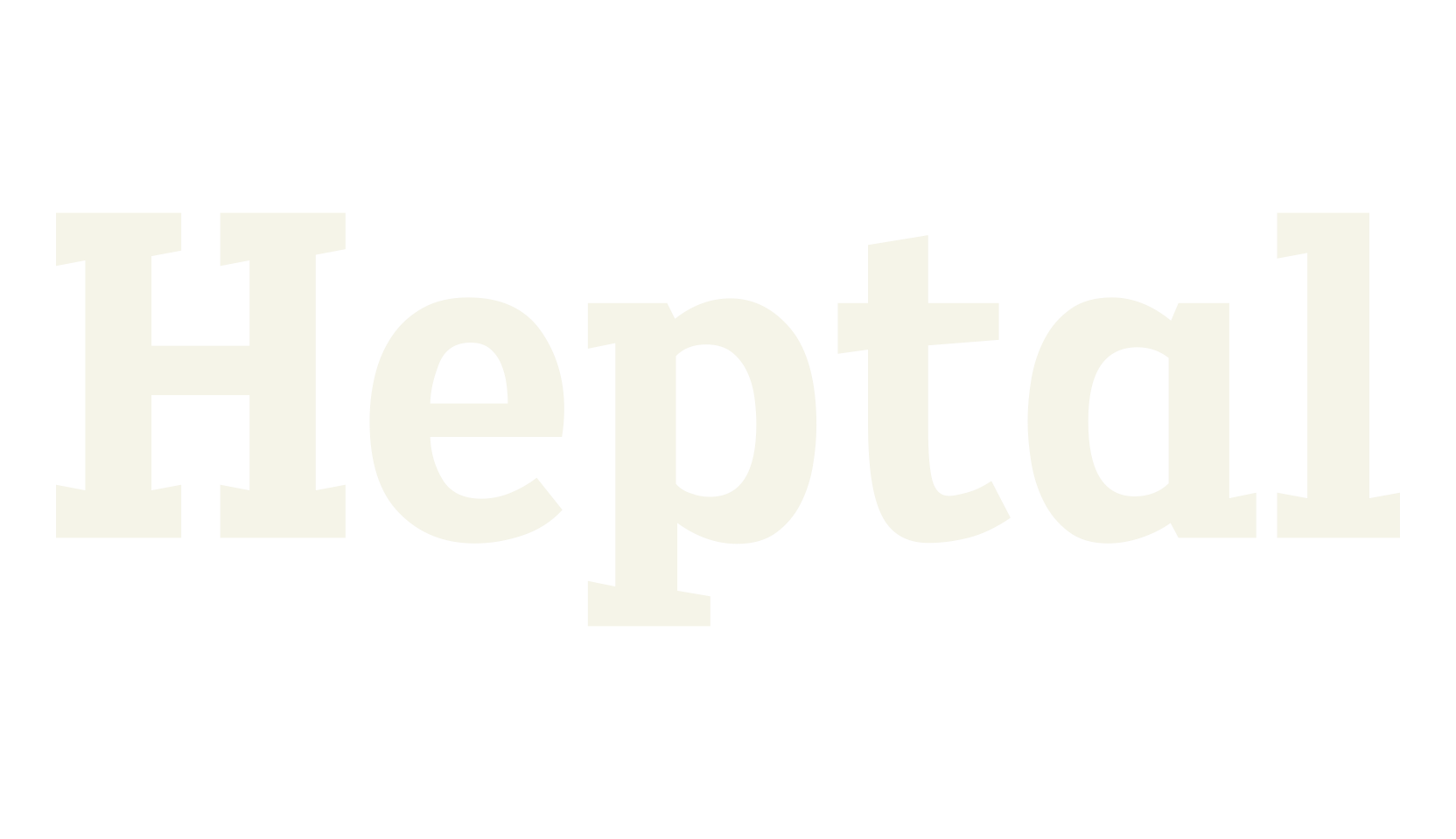 Heptal, bold font preview