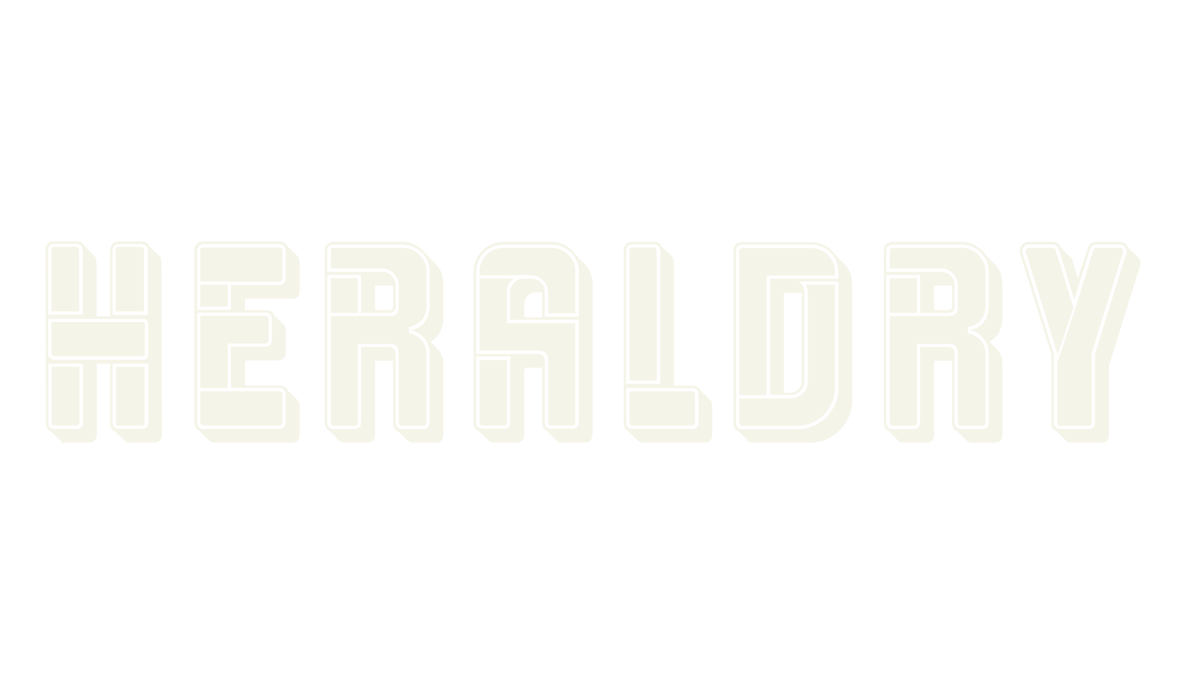 Heraldry, design font preview