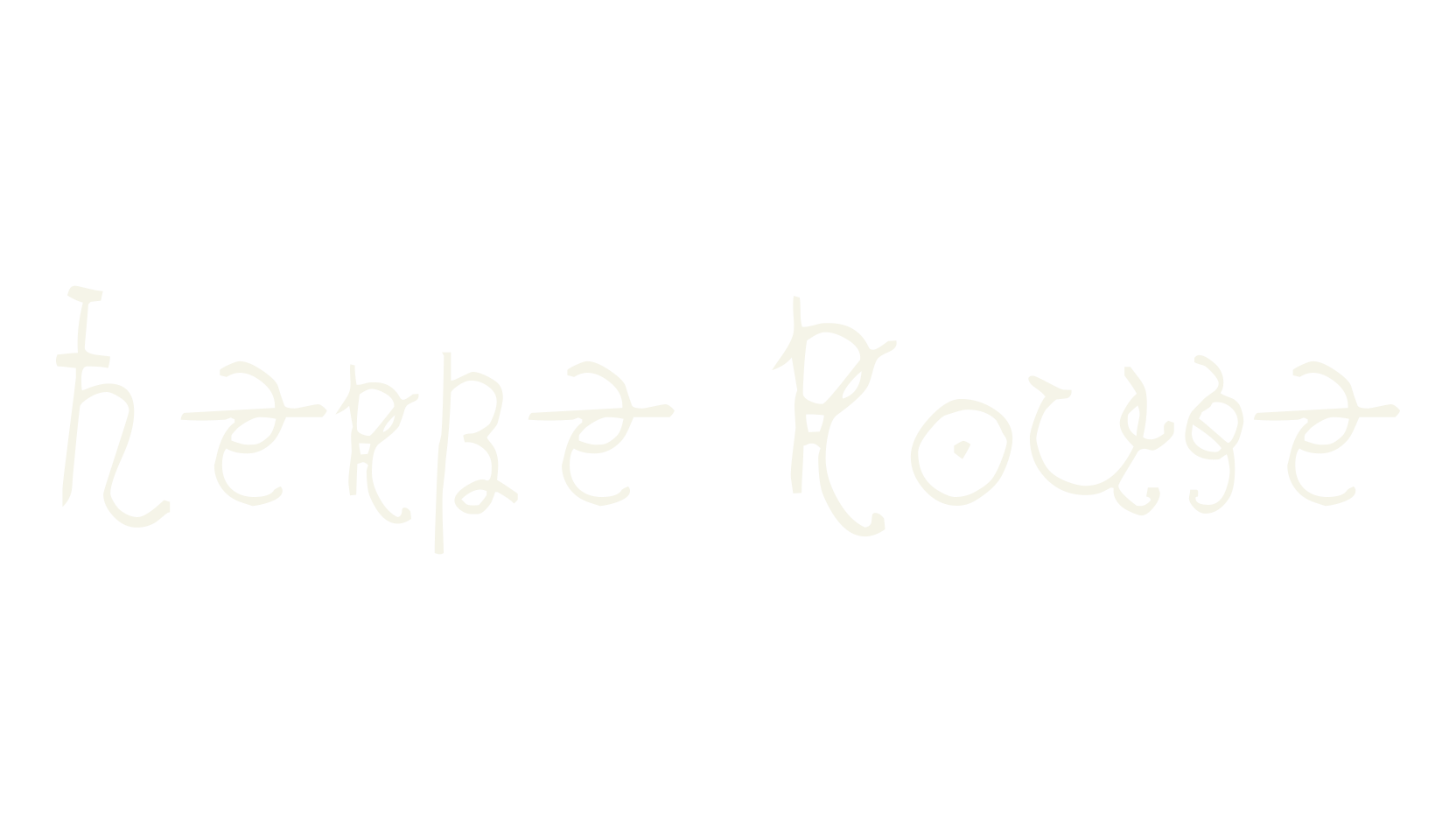 Herbe Rouge, cursive font preview