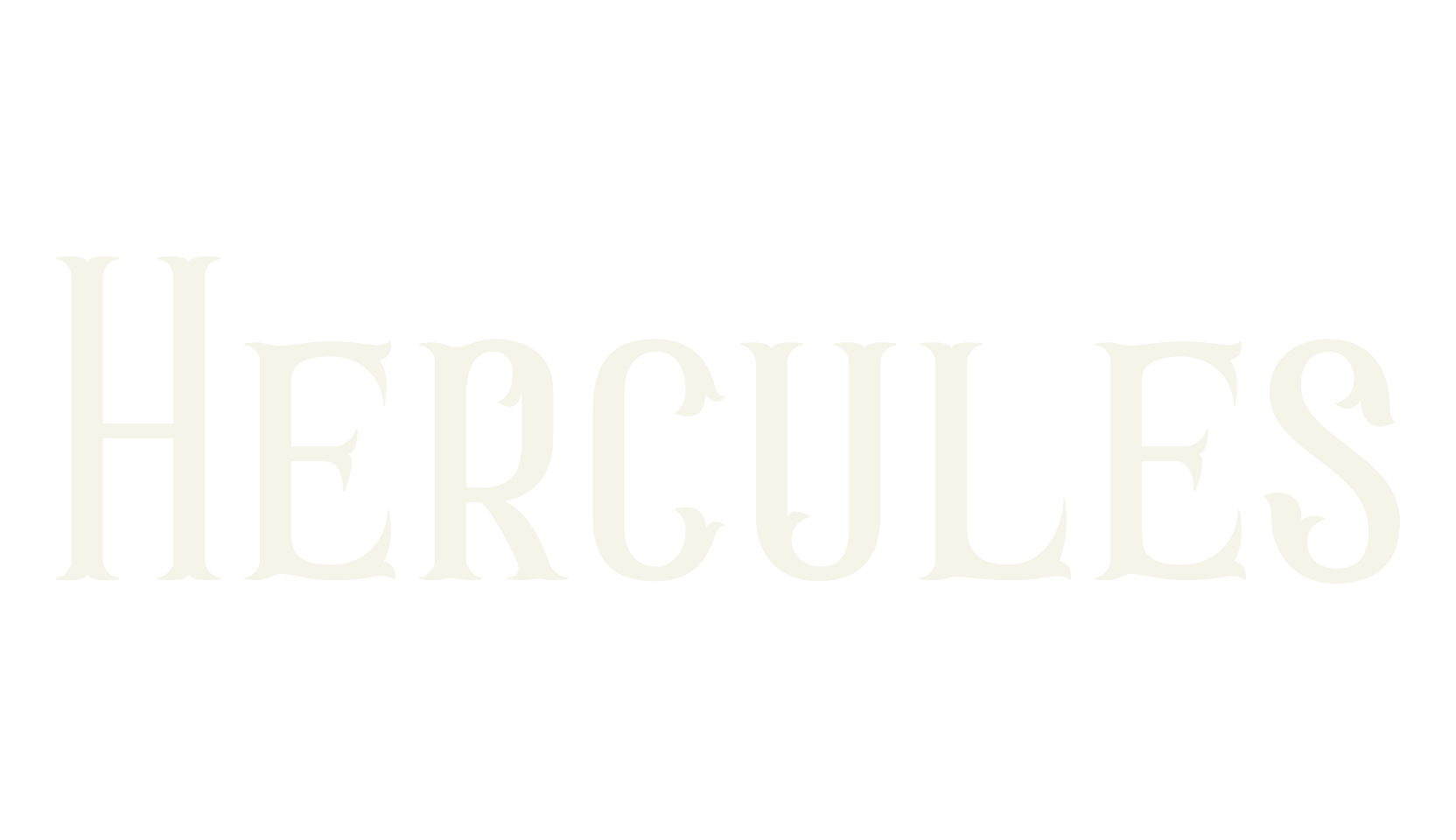 Hercules, serif font preview