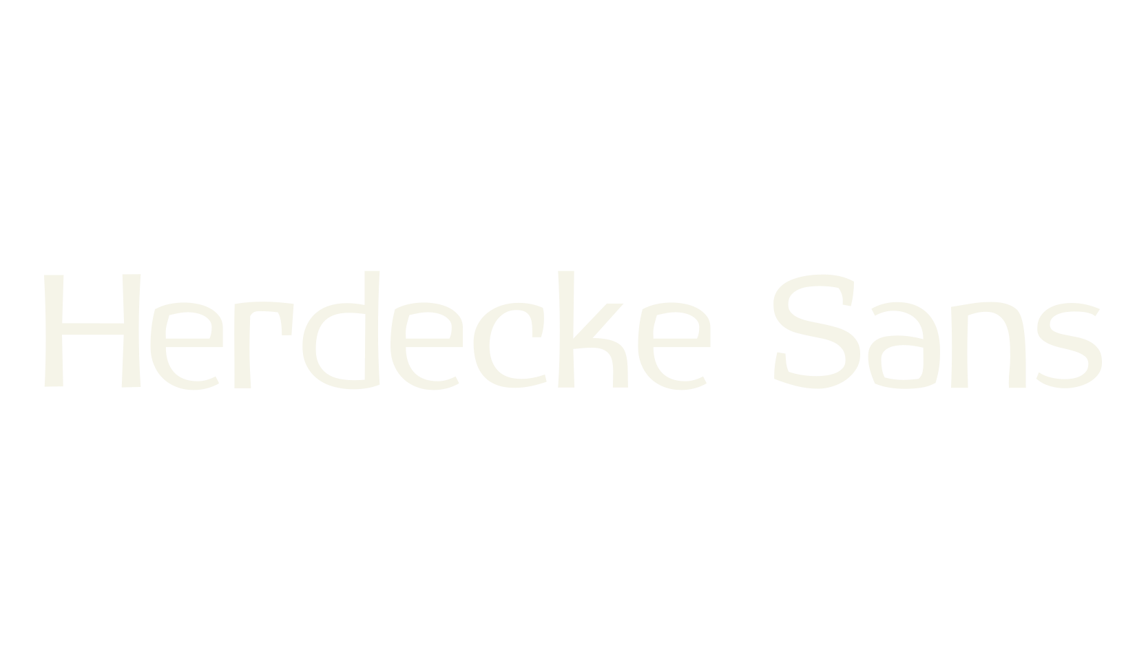 Herdecke Sans, display market font preview