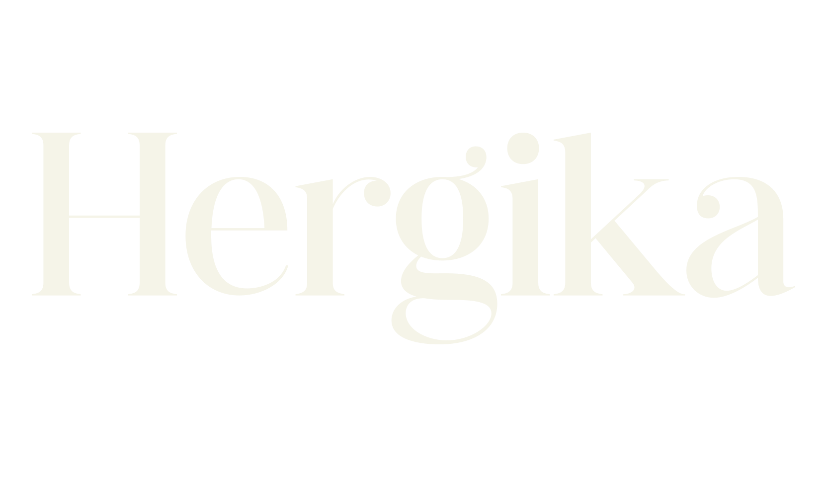 Hergika, serif font preview