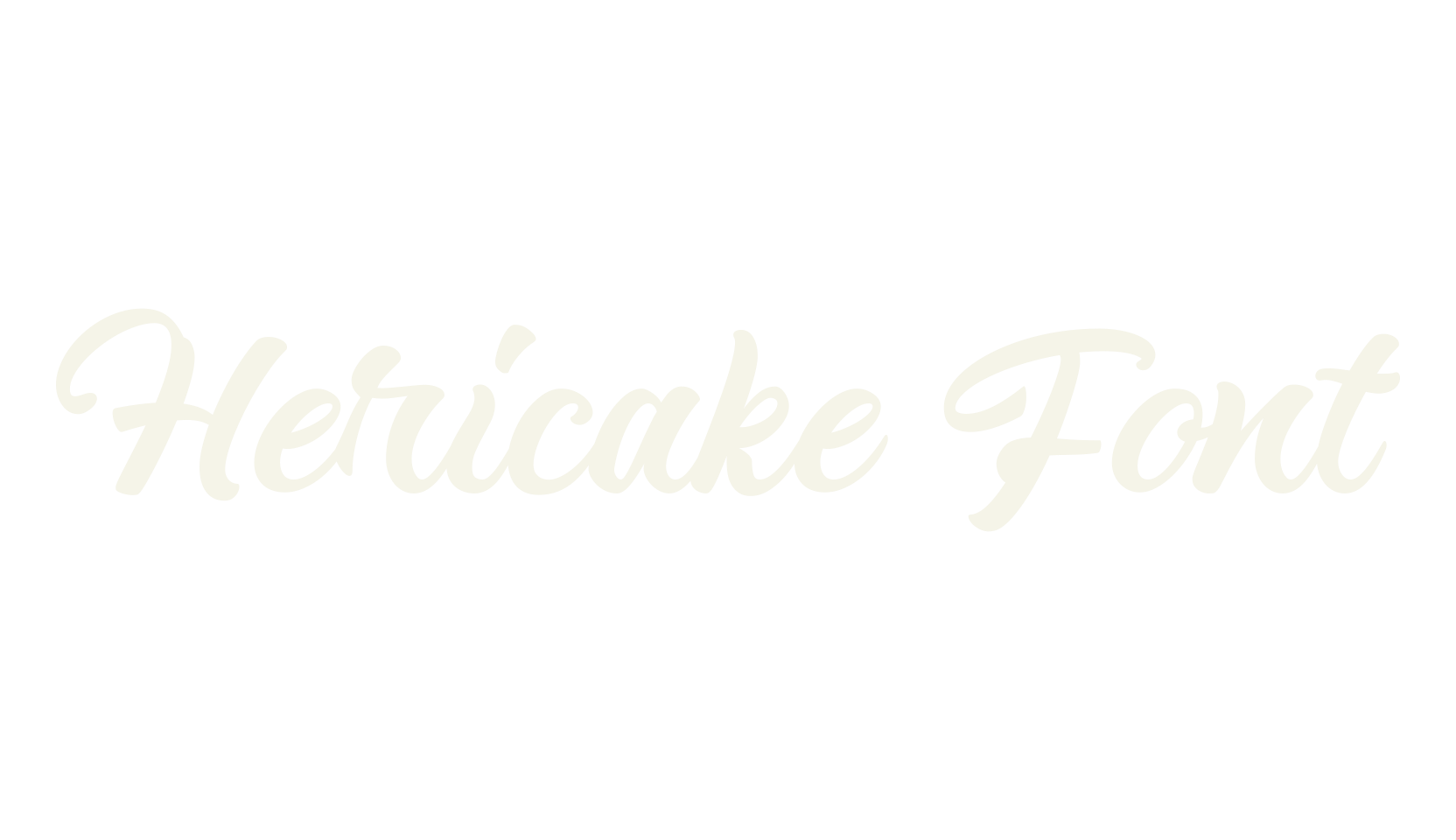 Hericake Font, bold font preview