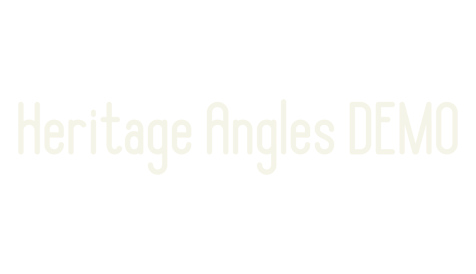 Heritage Angles DEMO, rounded font preview