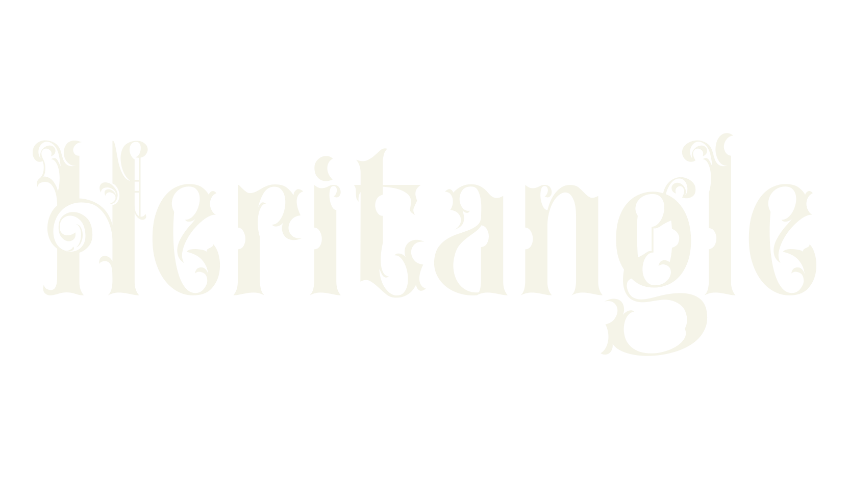 Heritangle, tattoo font preview