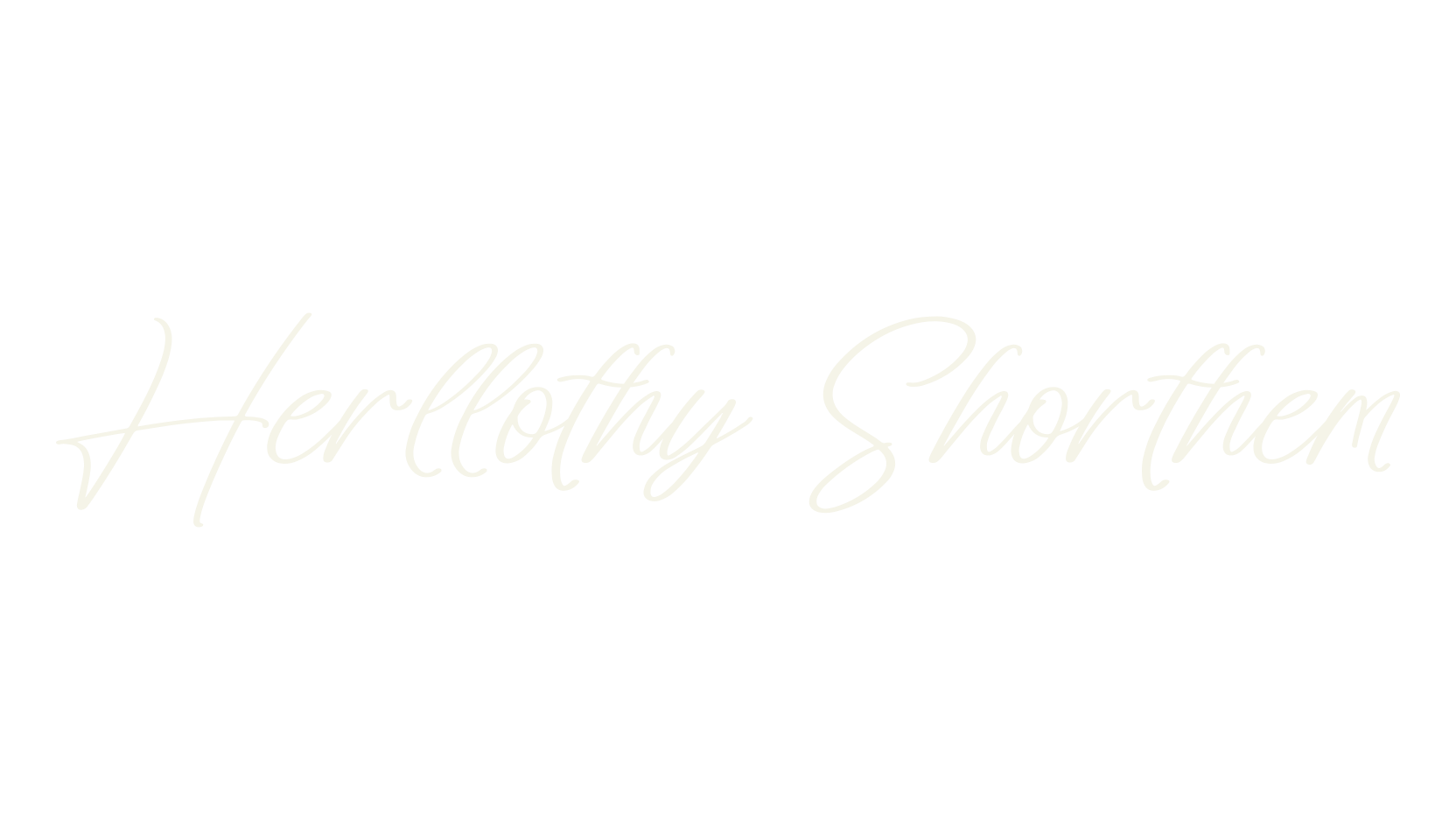 Herllothy Shorthem, script font preview