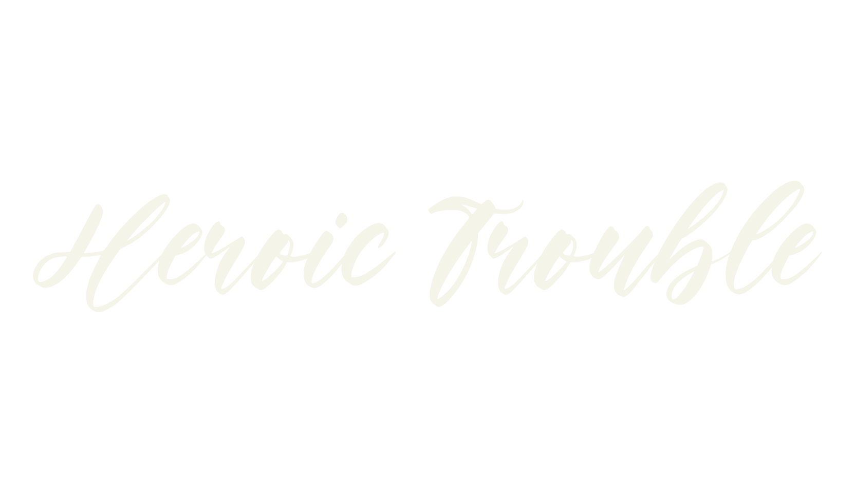 Heroic Trouble, fashion script font preview