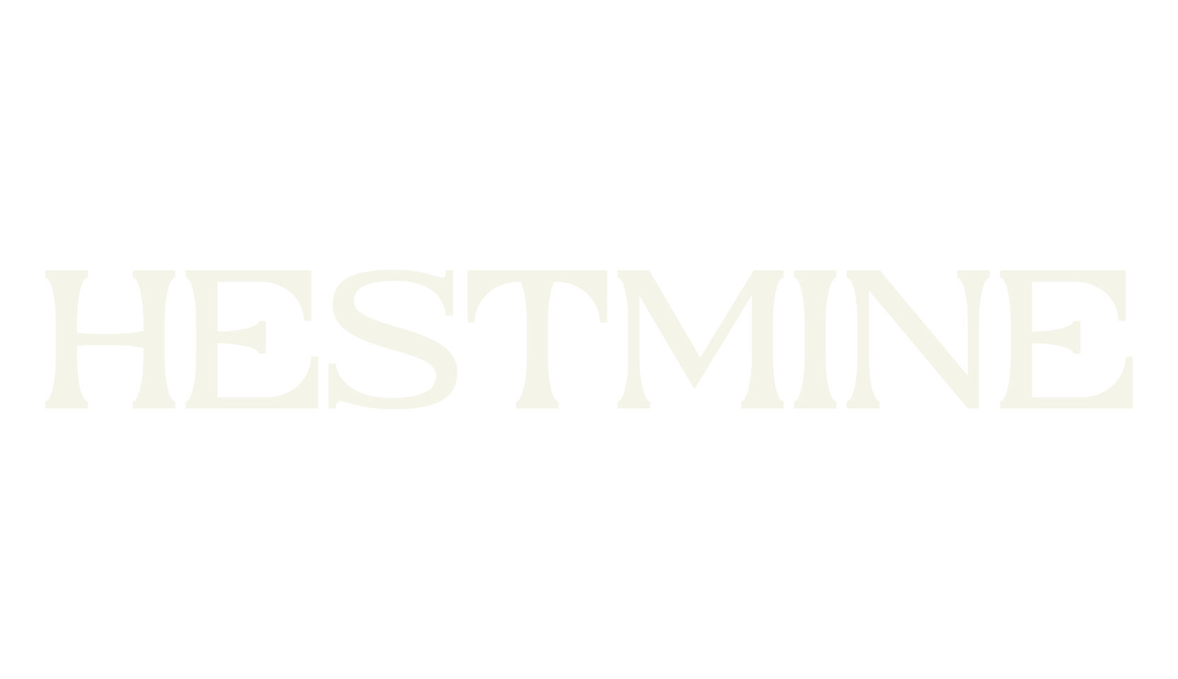 HESTMINE, serif font preview