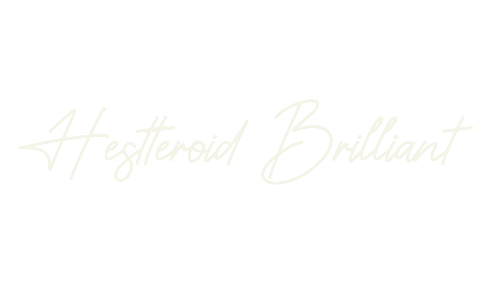 Hestteroid Brilliant, signature font preview