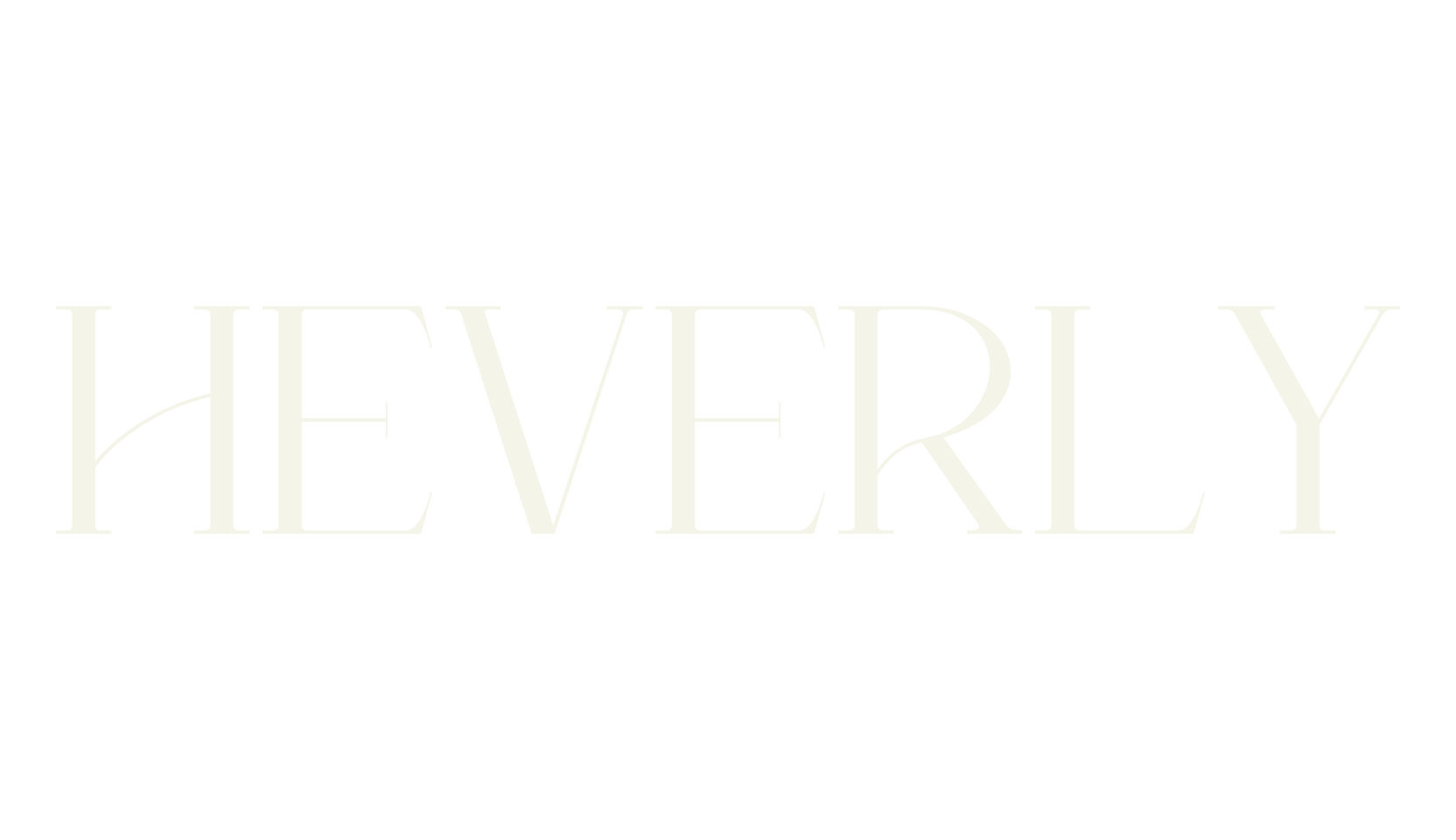 HEVERLY, logo font preview