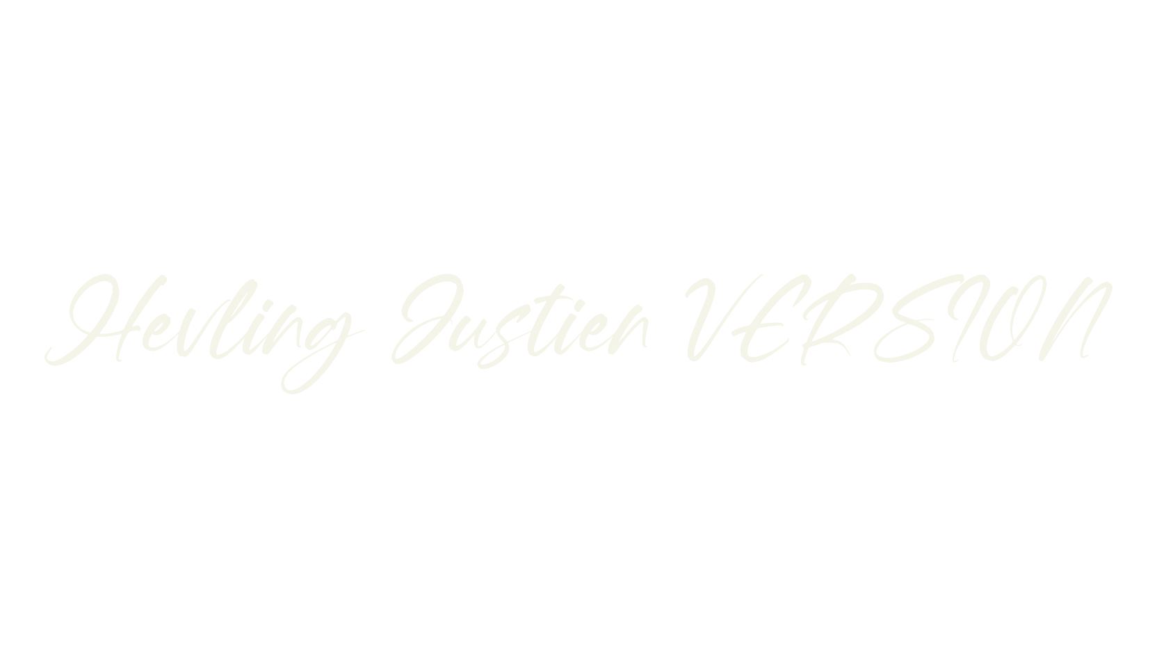 Hevling Justien VERSION, script font preview