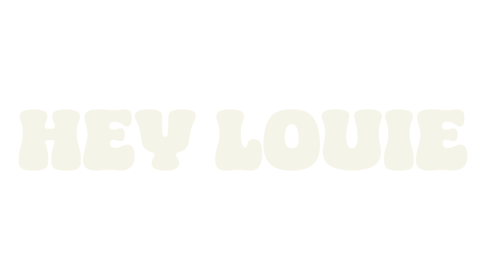HEY LOUIE, retro font preview
