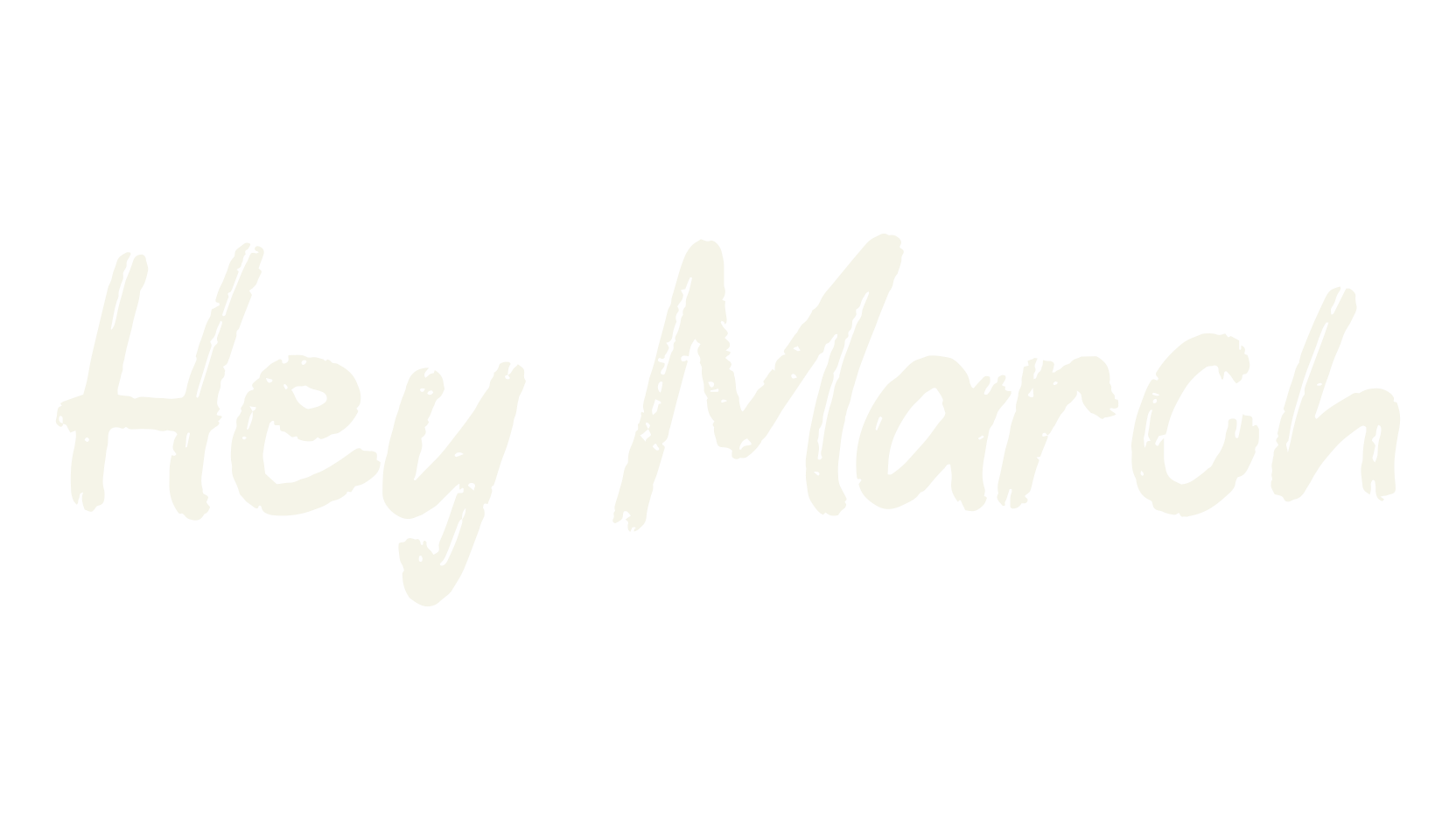 Hey March, handwritten font preview