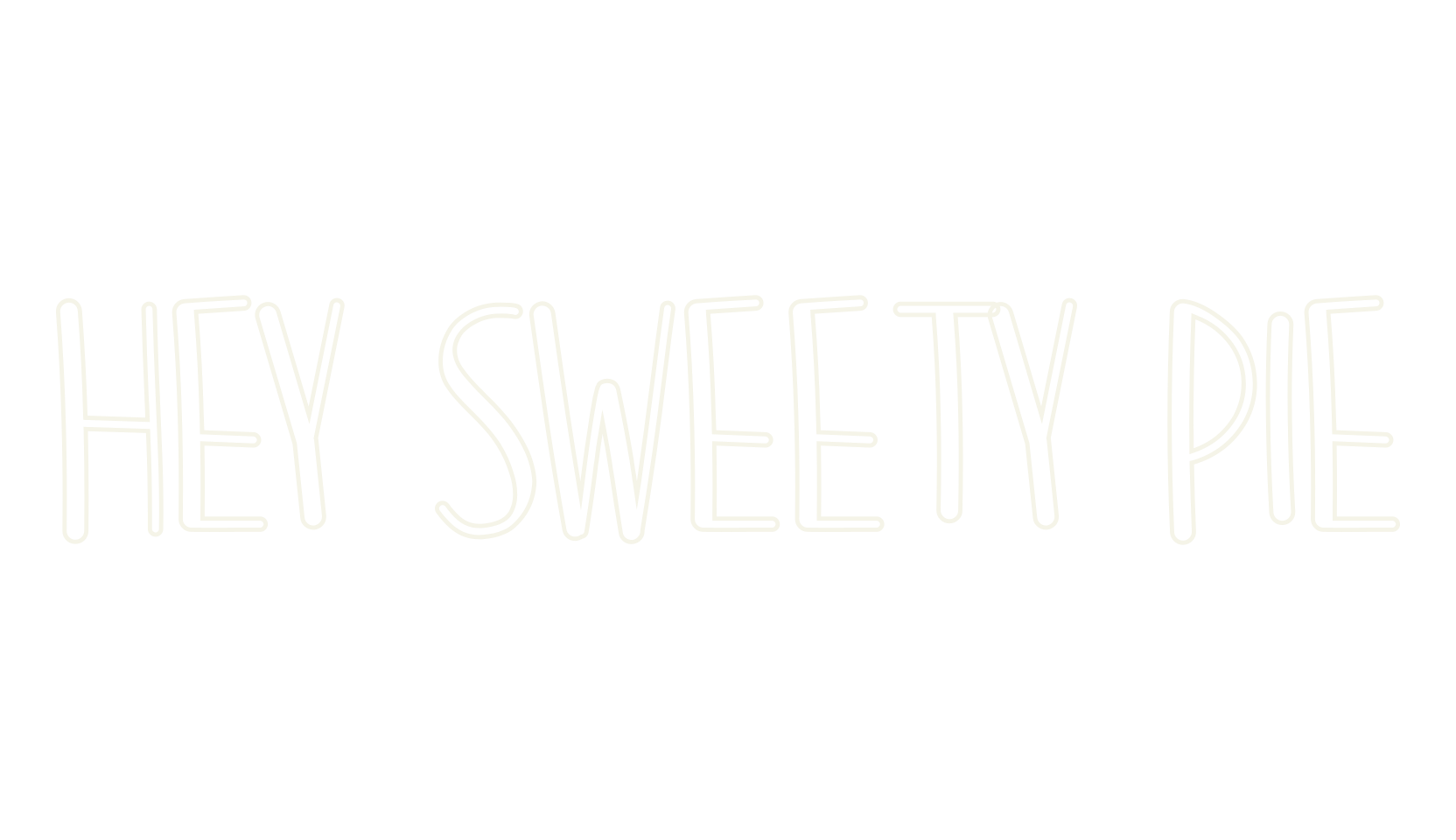 Hey Sweety Pie, fancy font preview