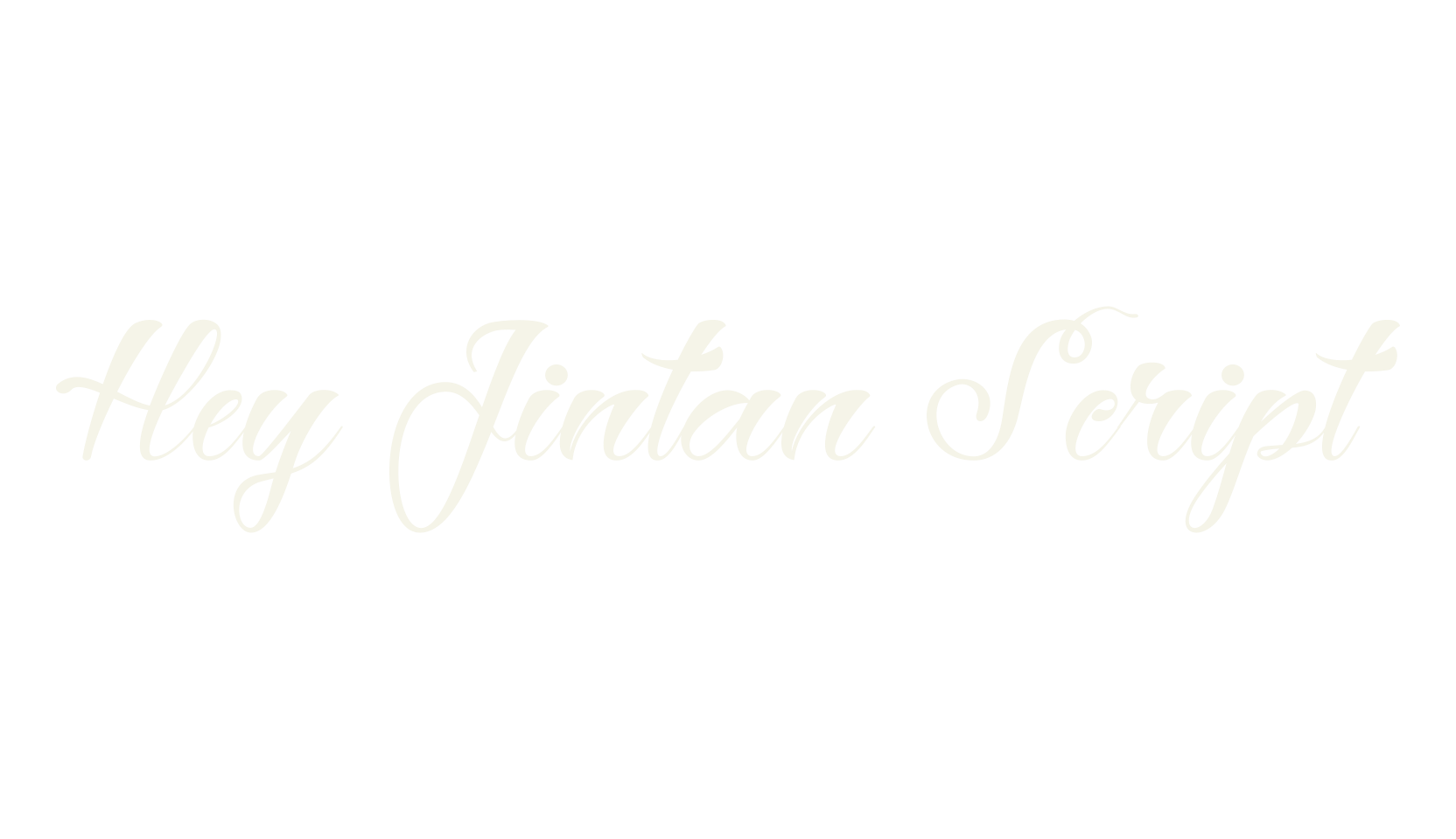 Hey Jintan Script, thick font preview