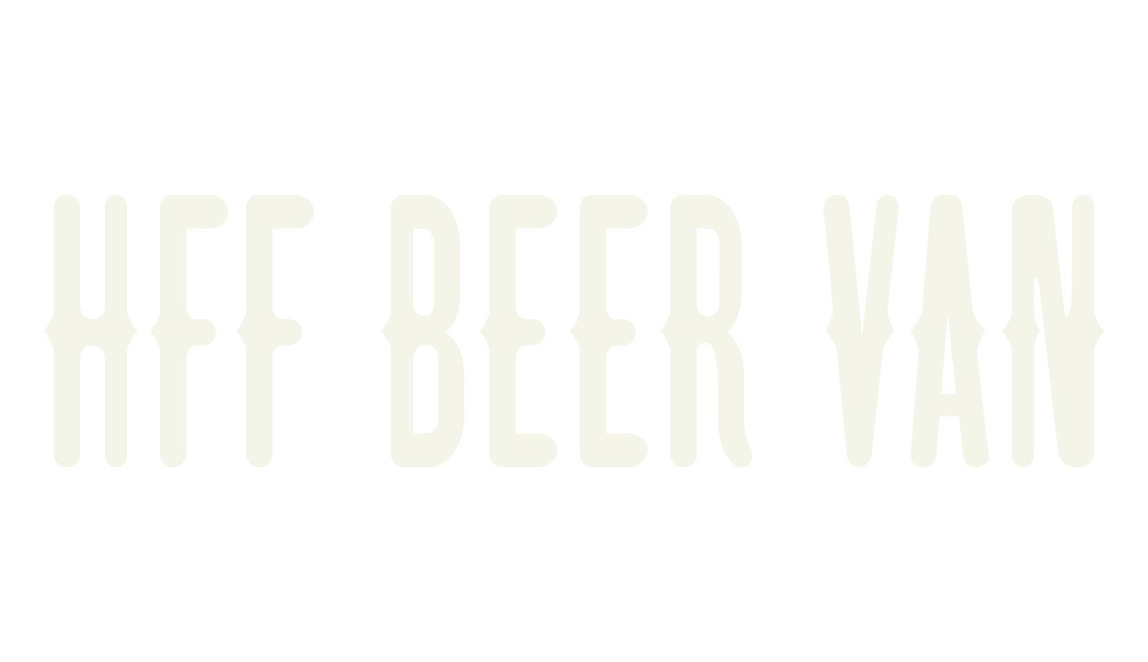 HFF Beer Van, wild west font preview