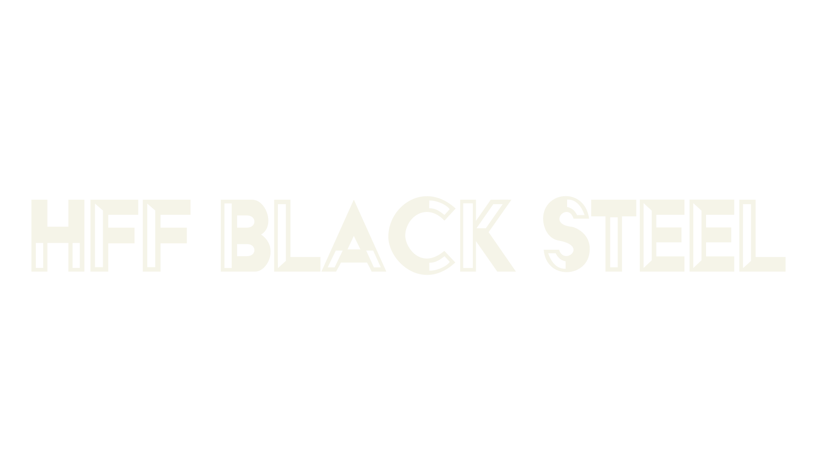 HFF Black Steel, acier noir font preview