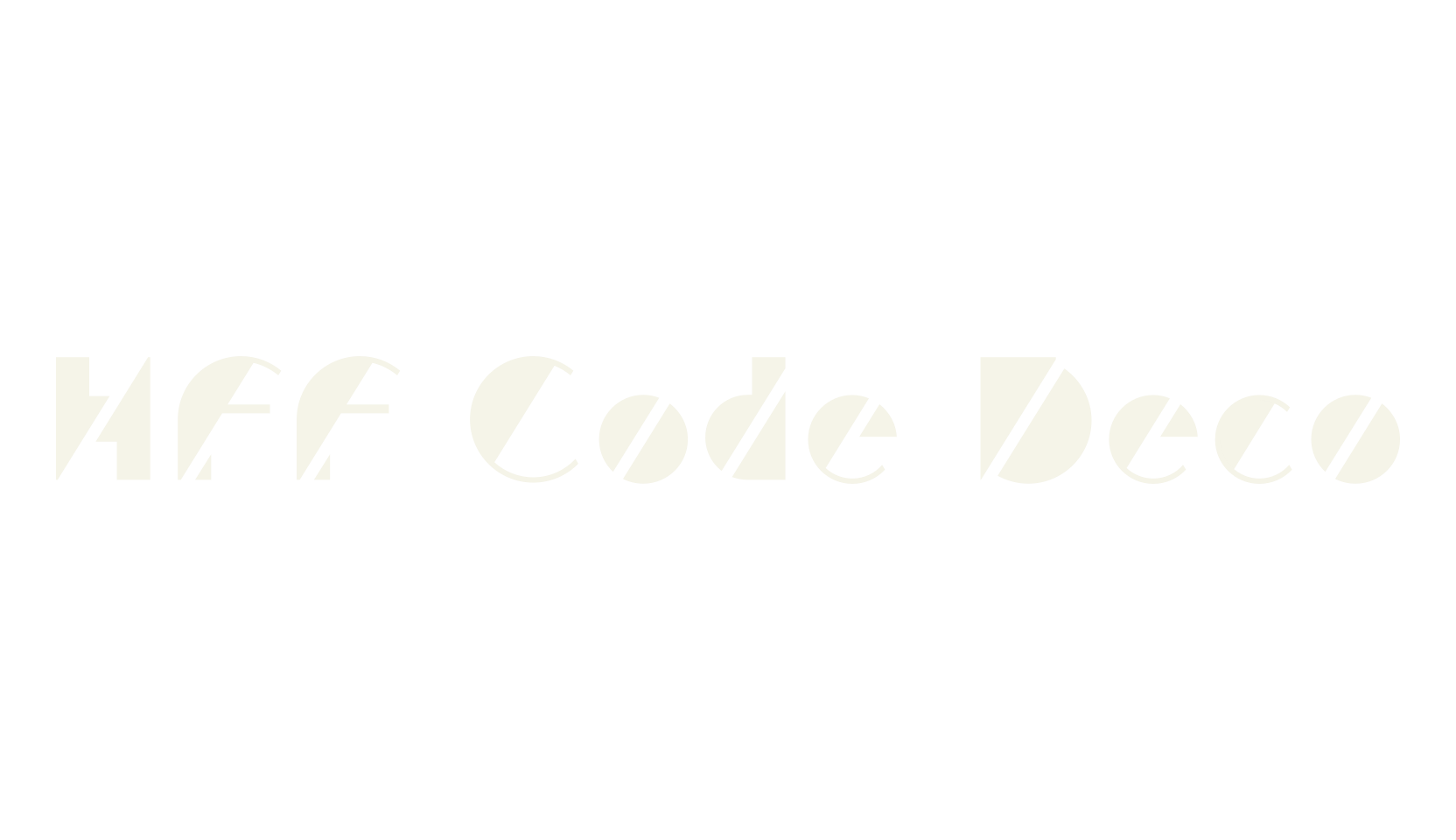 HFF Code Deco, display font preview