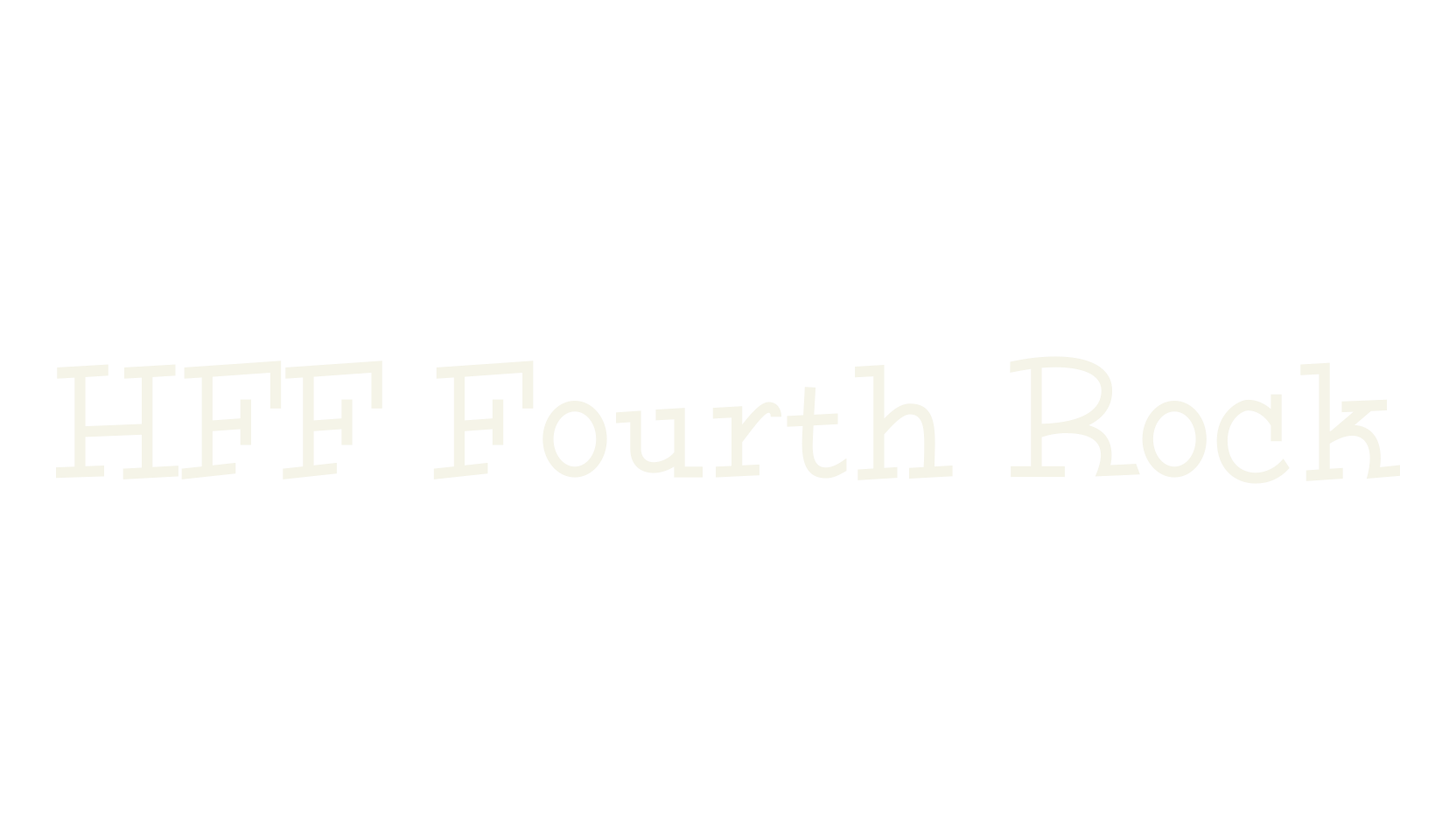 HFF Fourth Rock, solotype font preview