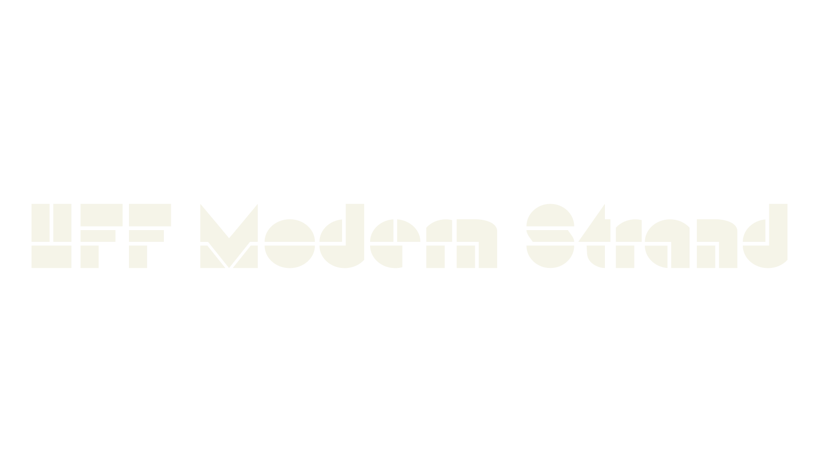 HFF Modern Strand, stencil font preview